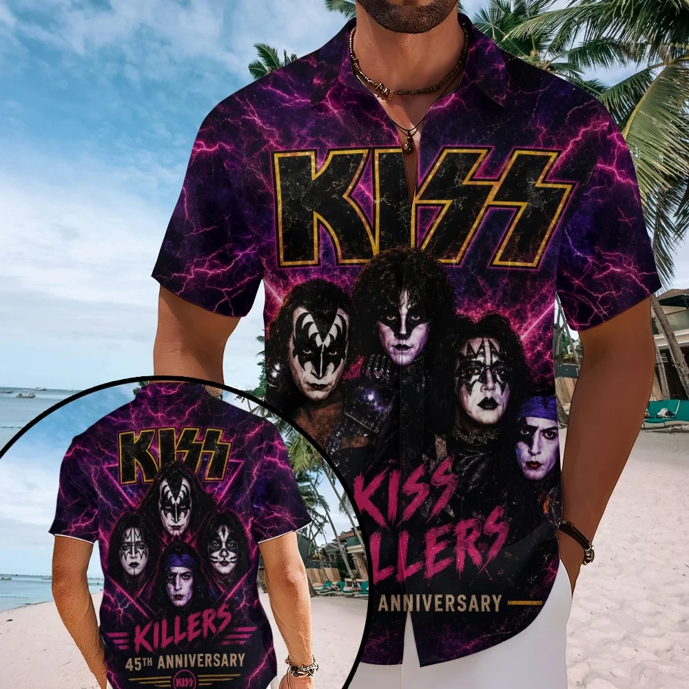 KISS Killers 45th Anniversary 2027 Hawaiian Shirt KISS Merch Gifts For Brother