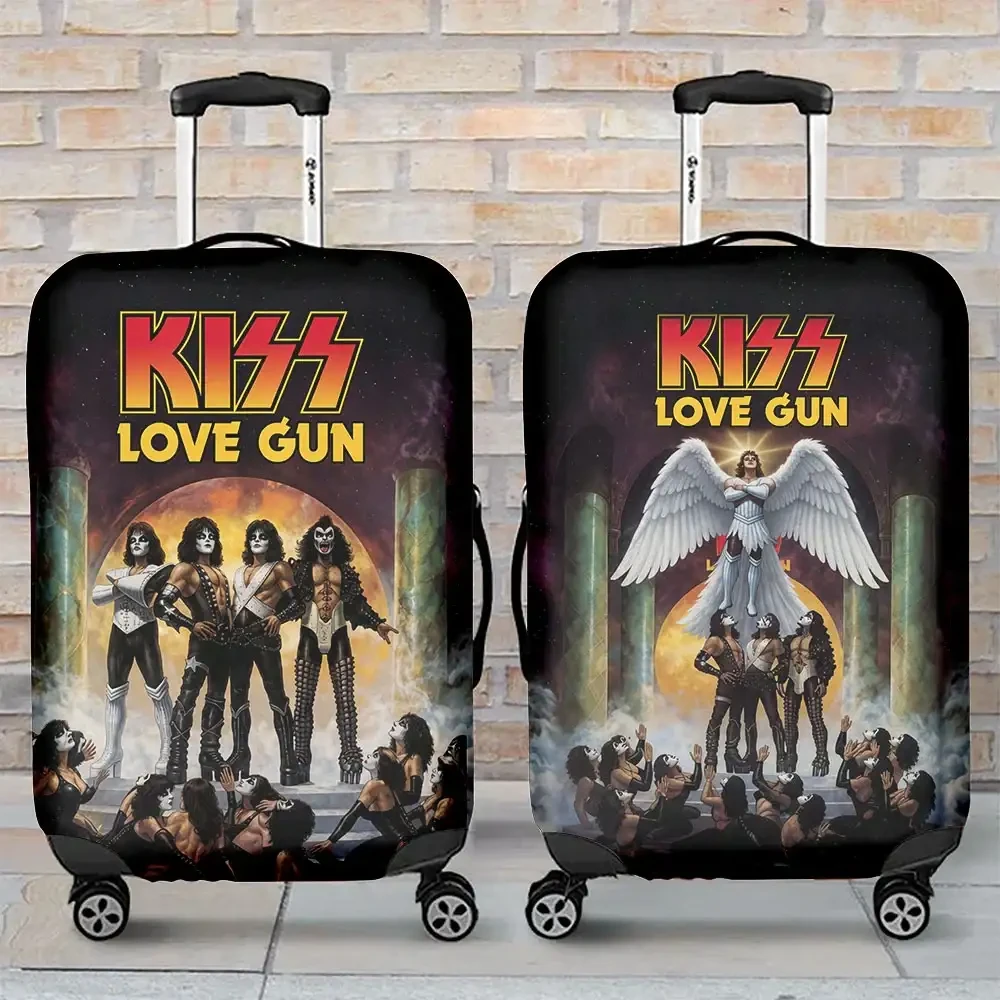 KISS Love Gun Luggage Cover KISS Band Merch Best Gifts For Rock Music Lovers KISS Love Gun Luggage Cover KISS Band Merch Best Gifts For Rock Music Lovers