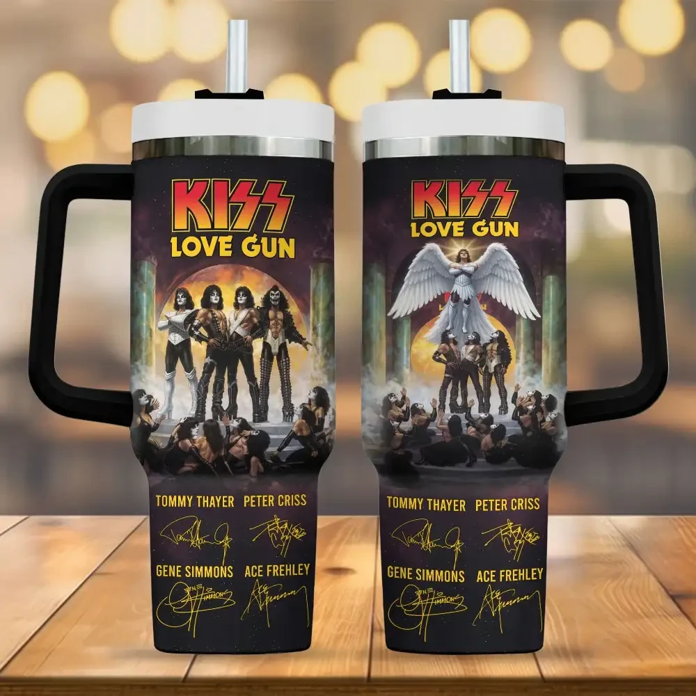 KISS Love Gun Signature Tumbler KISS Band Merch Best Gifts For Music Lovers