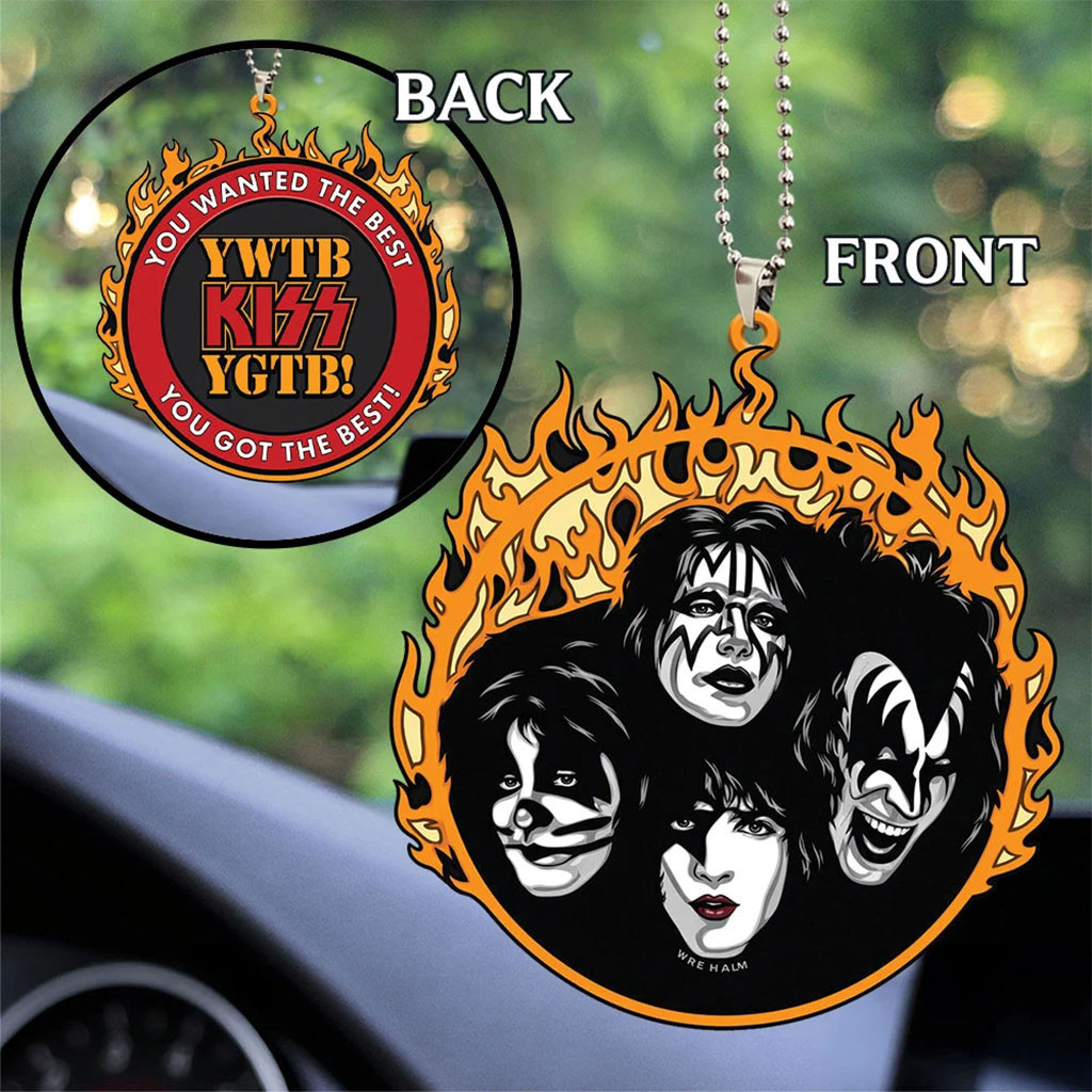 KISS YWTB YGTB 30th Anniversary Acrylic Car Ornament Car Hanging Accessory KISS Band Merch