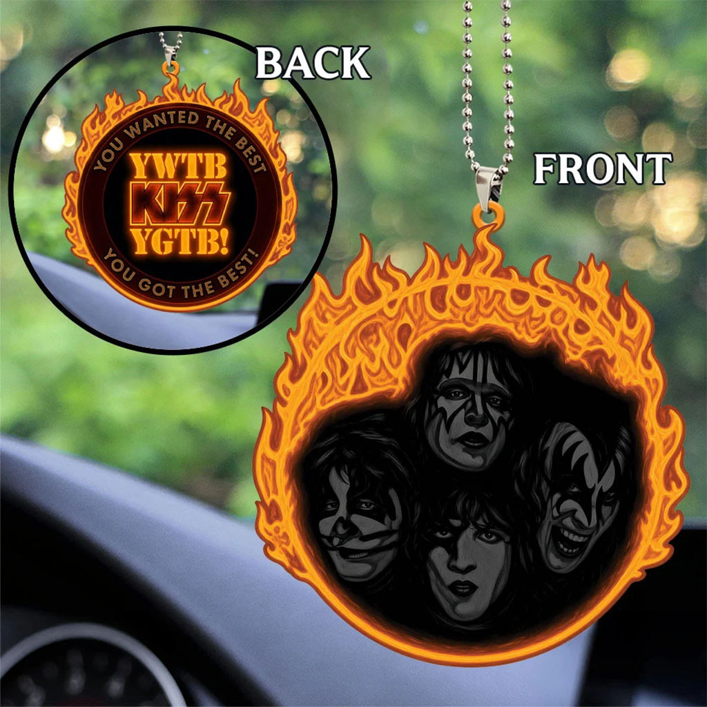KISS YWTB YGTB 30th Anniversary Acrylic Car Ornament Car Hanging Decor Gift For KISS Band Fans