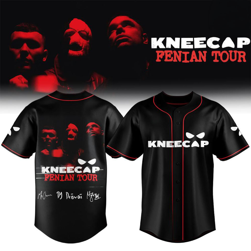 Kneecap Fenian Tour 2026 Irish Hip Hop Signature Baseball Jersey Kneecap Merch Him Gifts