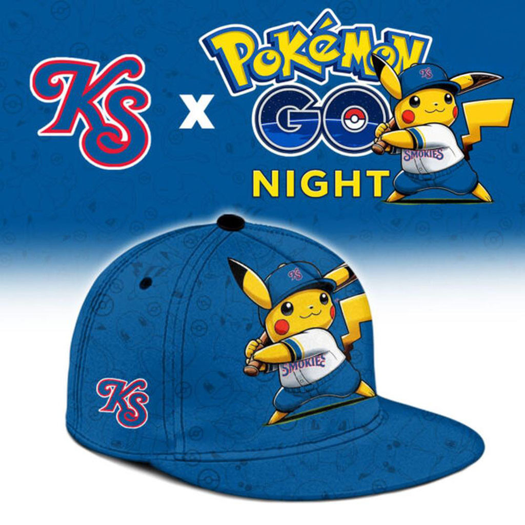 Knoxville Smokies X Pokemon GO Night Snapback Hat Knoxville Smokies Merch Baseball Fan Gifts Knoxville Smokies X Pokemon GO Night Snapback Hat Knoxville Smokies Merch Baseball Fan Gifts