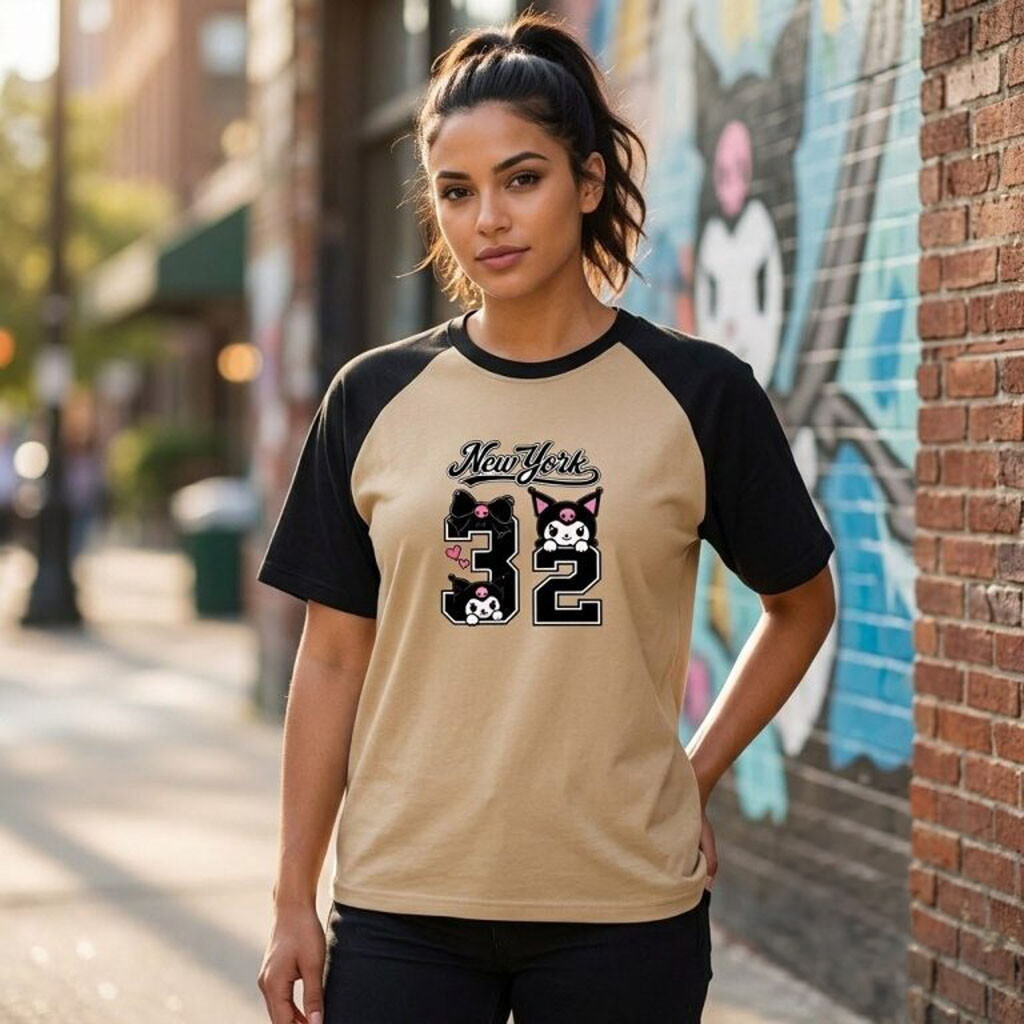 Kuromi New York 32 T-Shirt Cute Kawaii Character Graphic Tee Anime Fan Gift