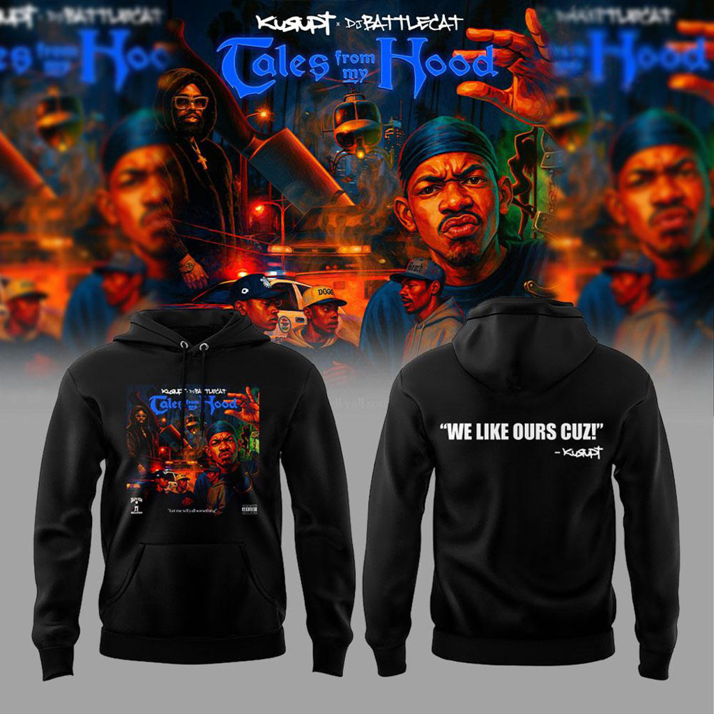 Kurupt x DJ Battlecat Tales From My Hood Hoodie Kurupt Merch Gifts For Rapper Fan