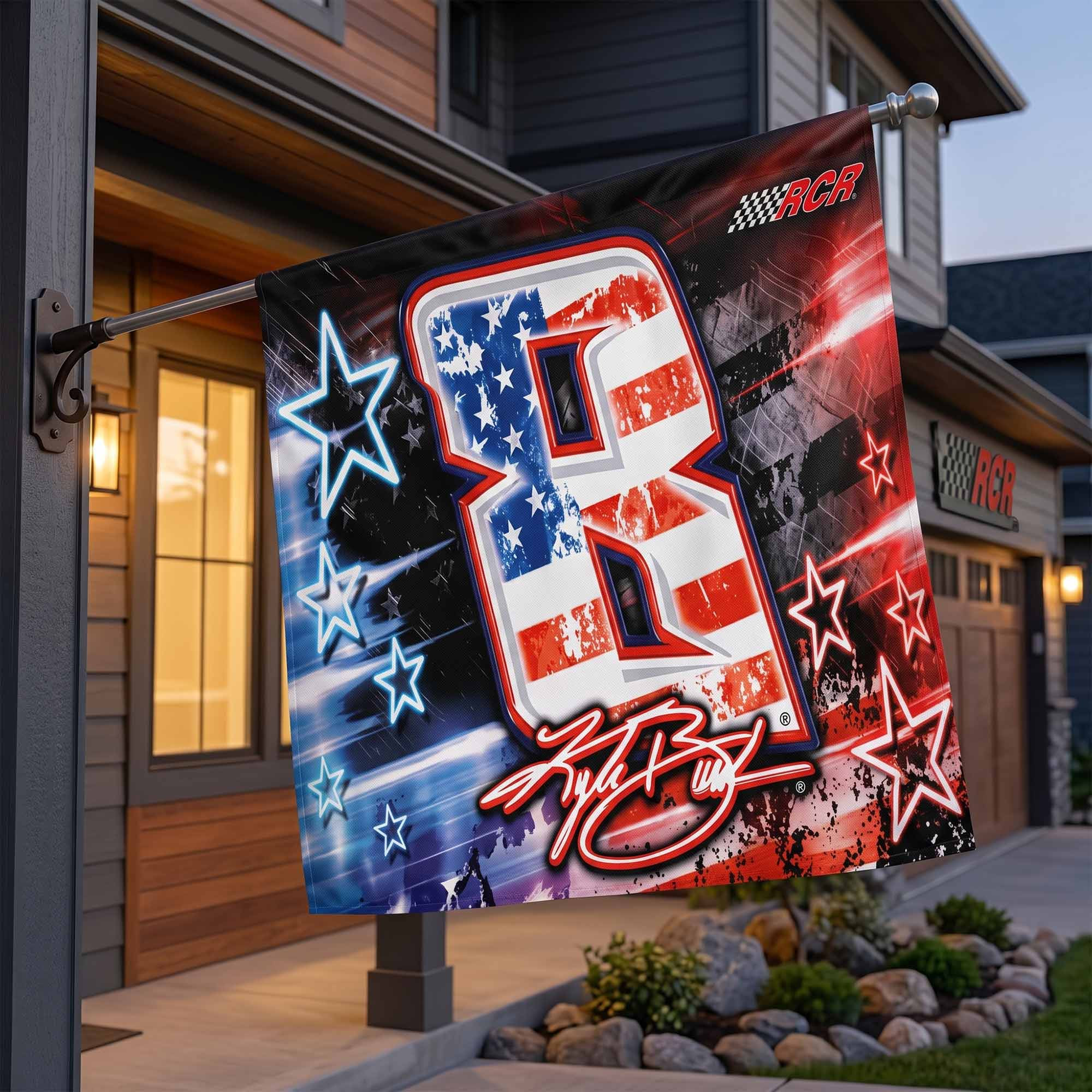 Kyle Busch 8 Flag