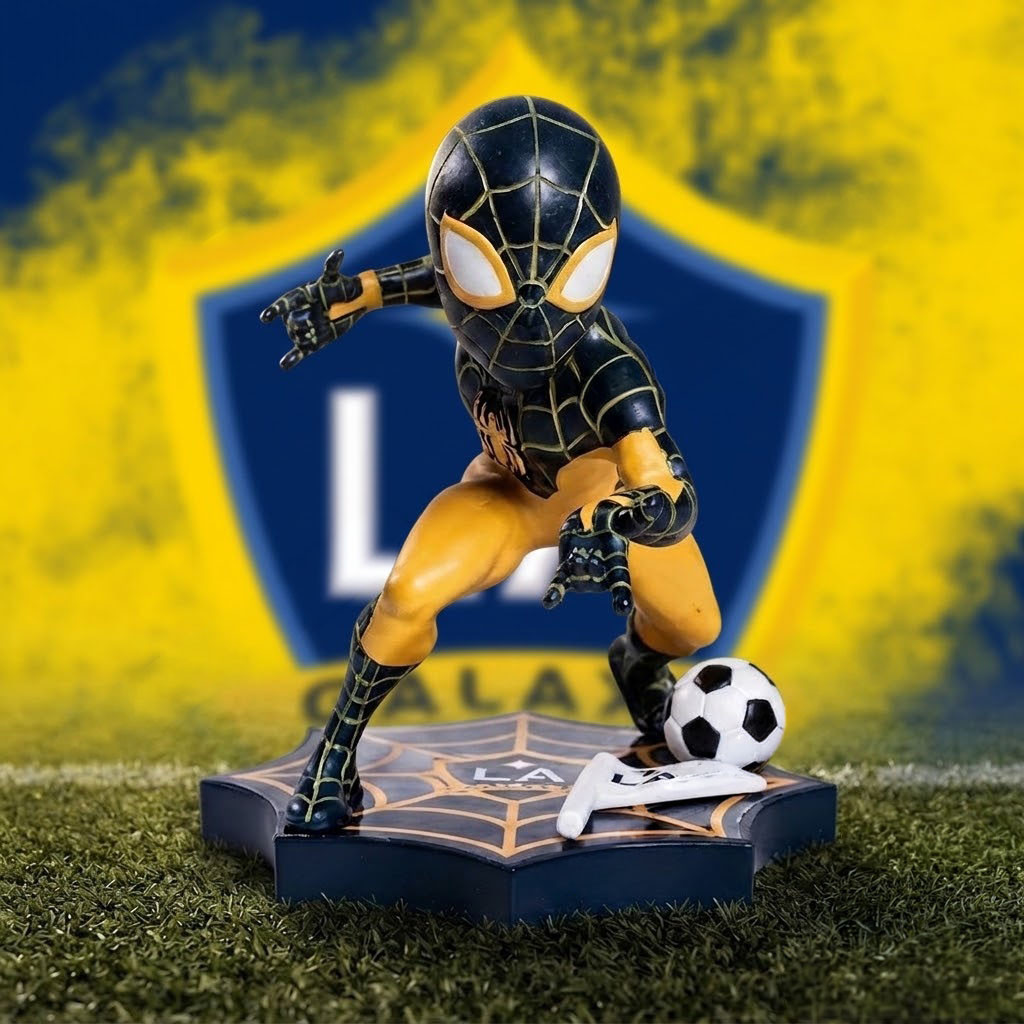 LA Galaxy Spider-Man Marvel Night Funko Pop Black Suit Football Collectible MLS Fan Gift Sports