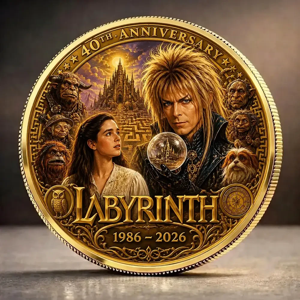 Labyrinth 40th Anniversary Commemorative Coin Fantasy Movie Memorabilia Gifts For Film Fan Labyrinth 40th Anniversary Commemorative Coin Fantasy Movie Memorabilia Gifts For Film Fan