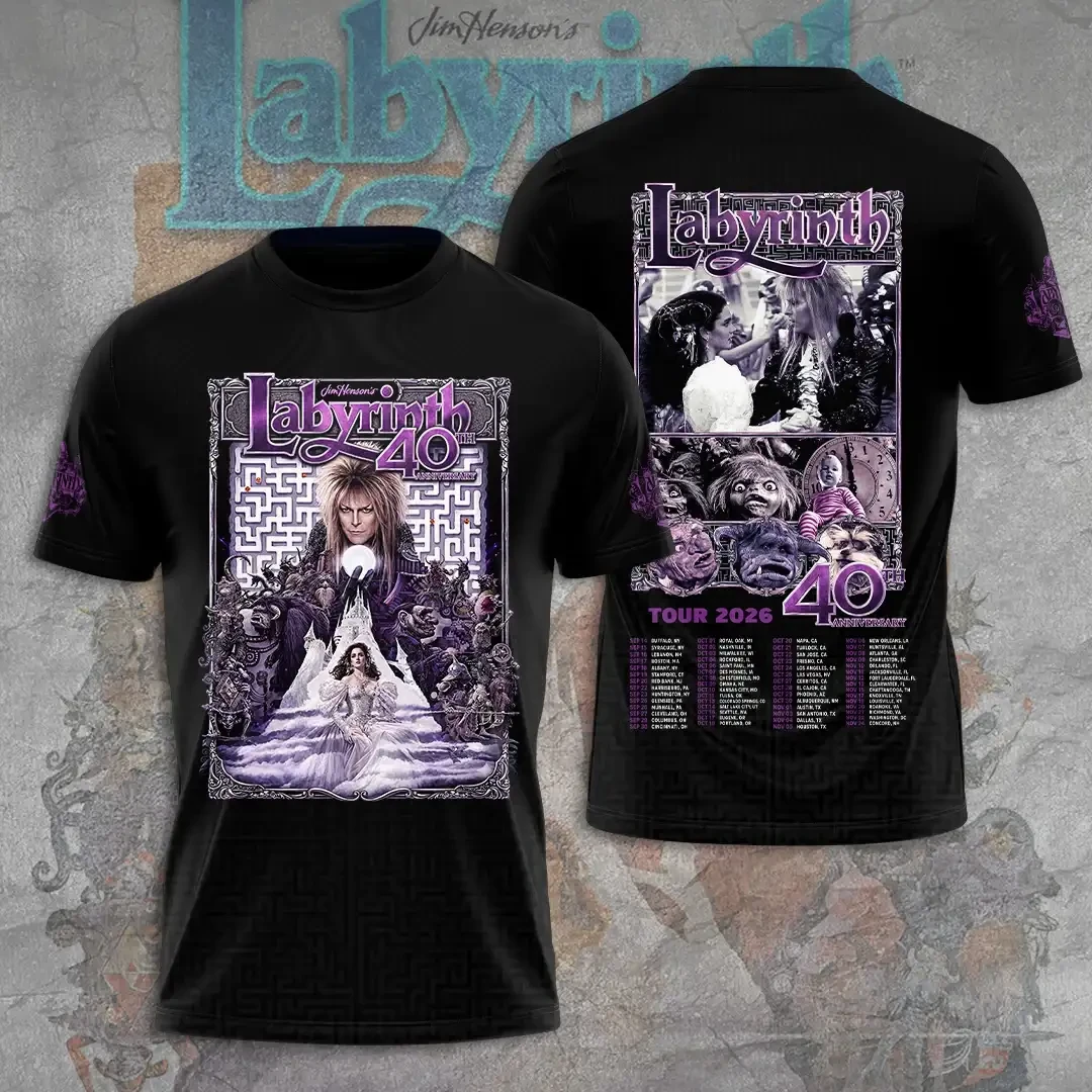 Labyrinth 40th Anniversary Tour 2026 T-Shirt Labyrinth Merch Gifts For Fans Labyrinth 40th Anniversary Tour 2026 T-Shirt Labyrinth Merch Gifts For Fans