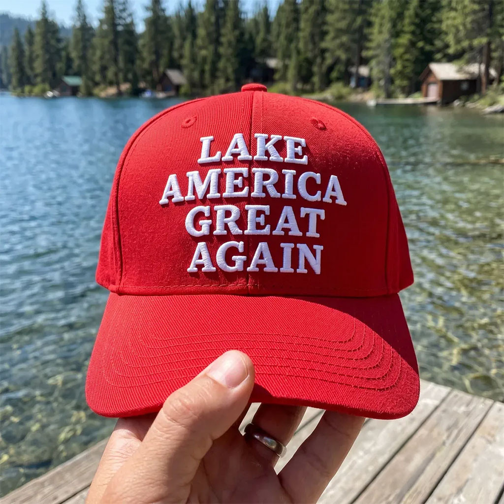 Lake America Great Again Embroidered Red Hat Trump 2026 Merch Political Gifts Lake America Great Again Embroidered Red Hat Trump 2026 Merch Political Gifts