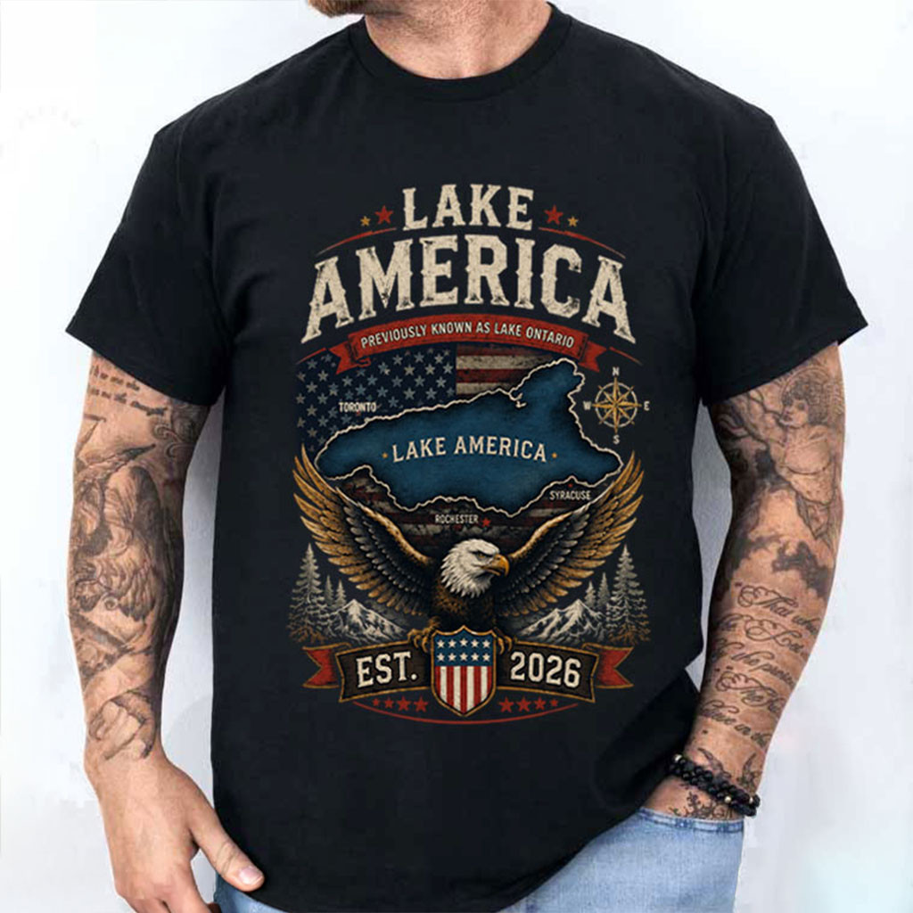 Lake America Previously Know As Lake Ontario Patriotic T-Shirt Gift Ideas For Brothers