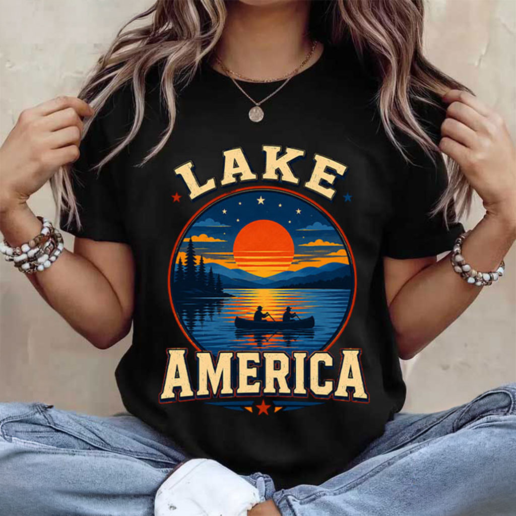 Lake America USA Previously Ontario Canada Patriotic T-Shirt Lake Ontario Merch Gifts
