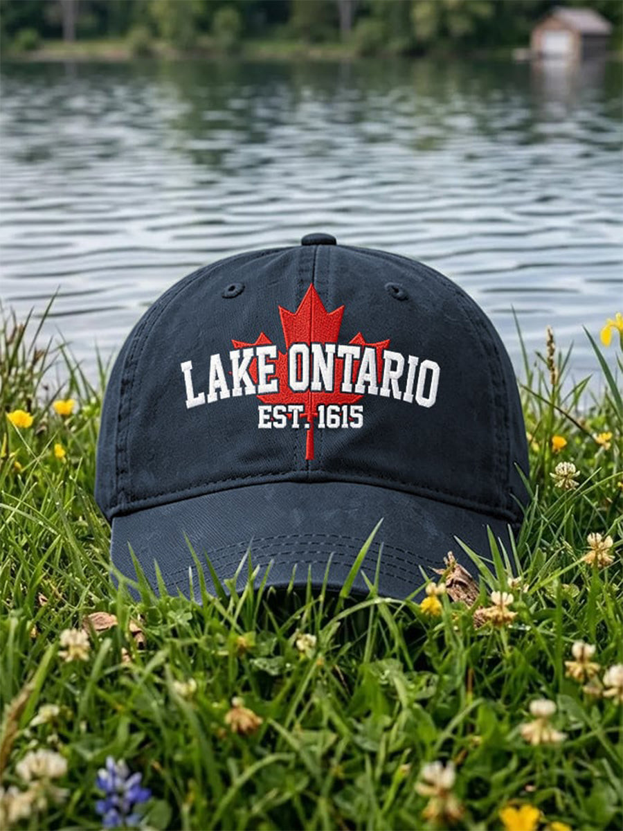 Lake Ontario Always And Forever Hat Embroidered Est 1615 Ontario Lake Hat Gifts For Friends