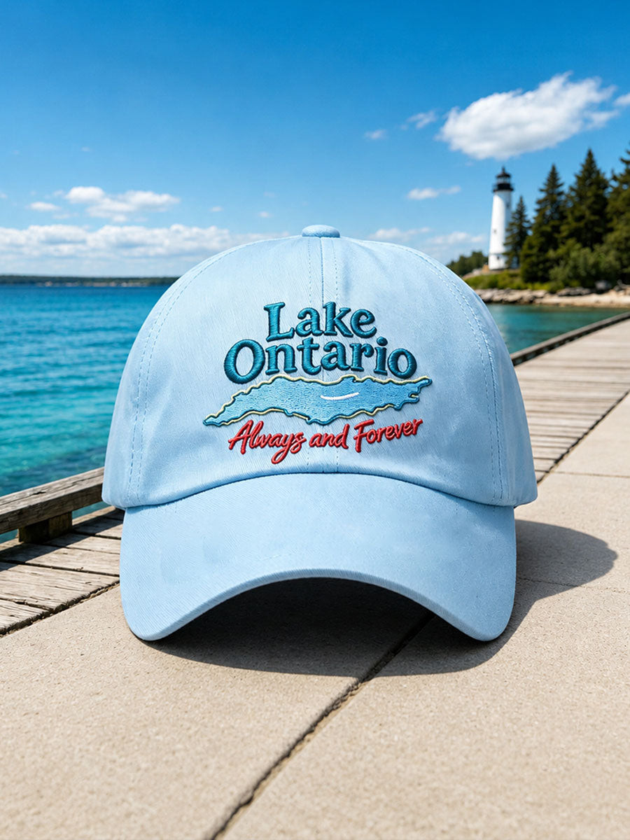 Lake Ontario Always And Forever Hat Embroidered Great Lakes Hat Gifts For Camping Lovers