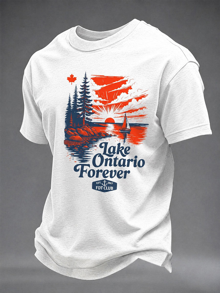 Lake Ontario Always And Forever Shirt Sunset Sailboat Great Lakes Canada Shirt Lake Life Gear