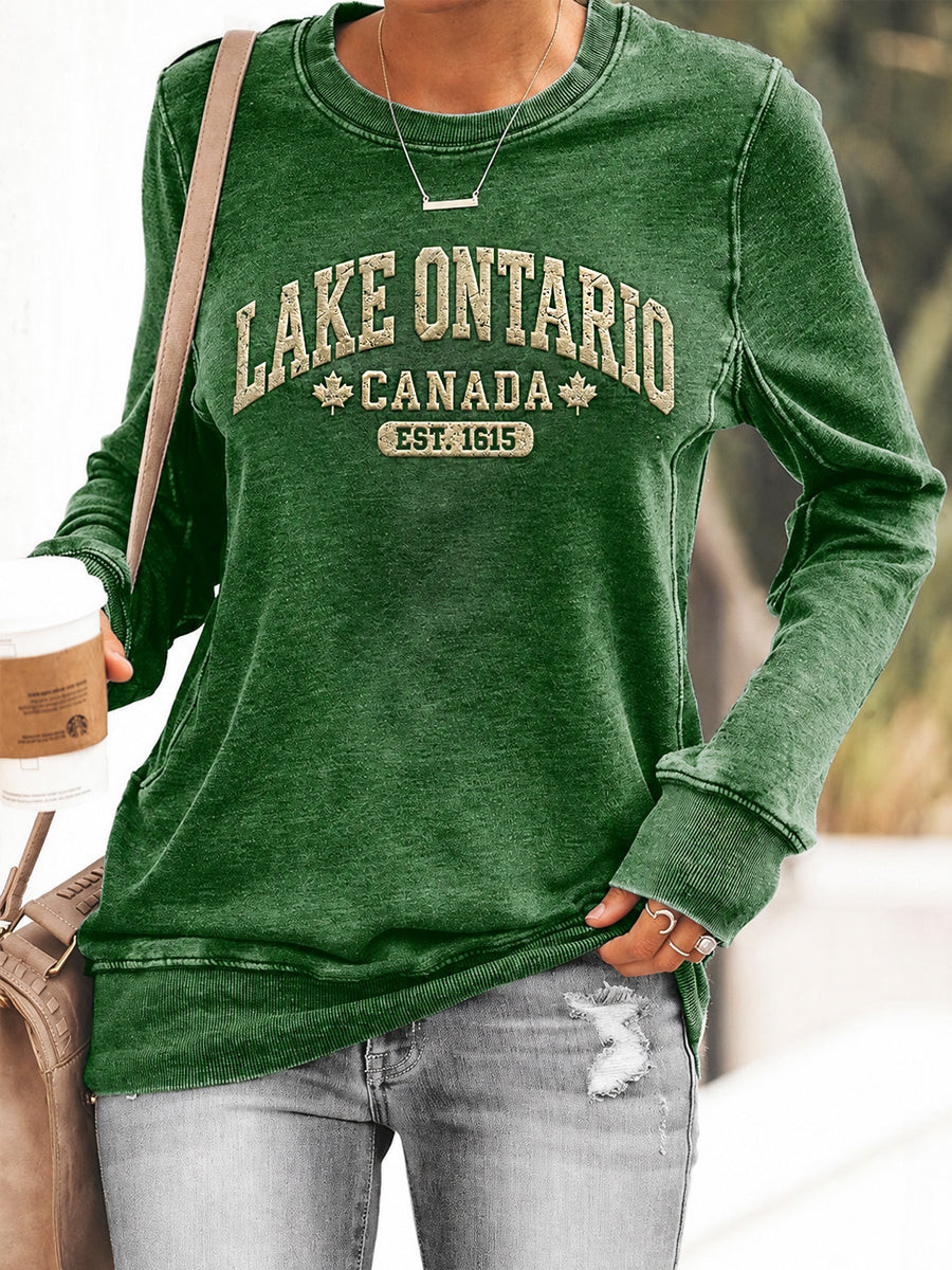 Lake Ontario Always And Forever Sweatshirt Est 1615 Canada Lake Life Crewneck Vacation Gifts Lake Ontario Always And Forever Sweatshirt Est 1615 Canada Lake Life Crewneck Vacation Gifts