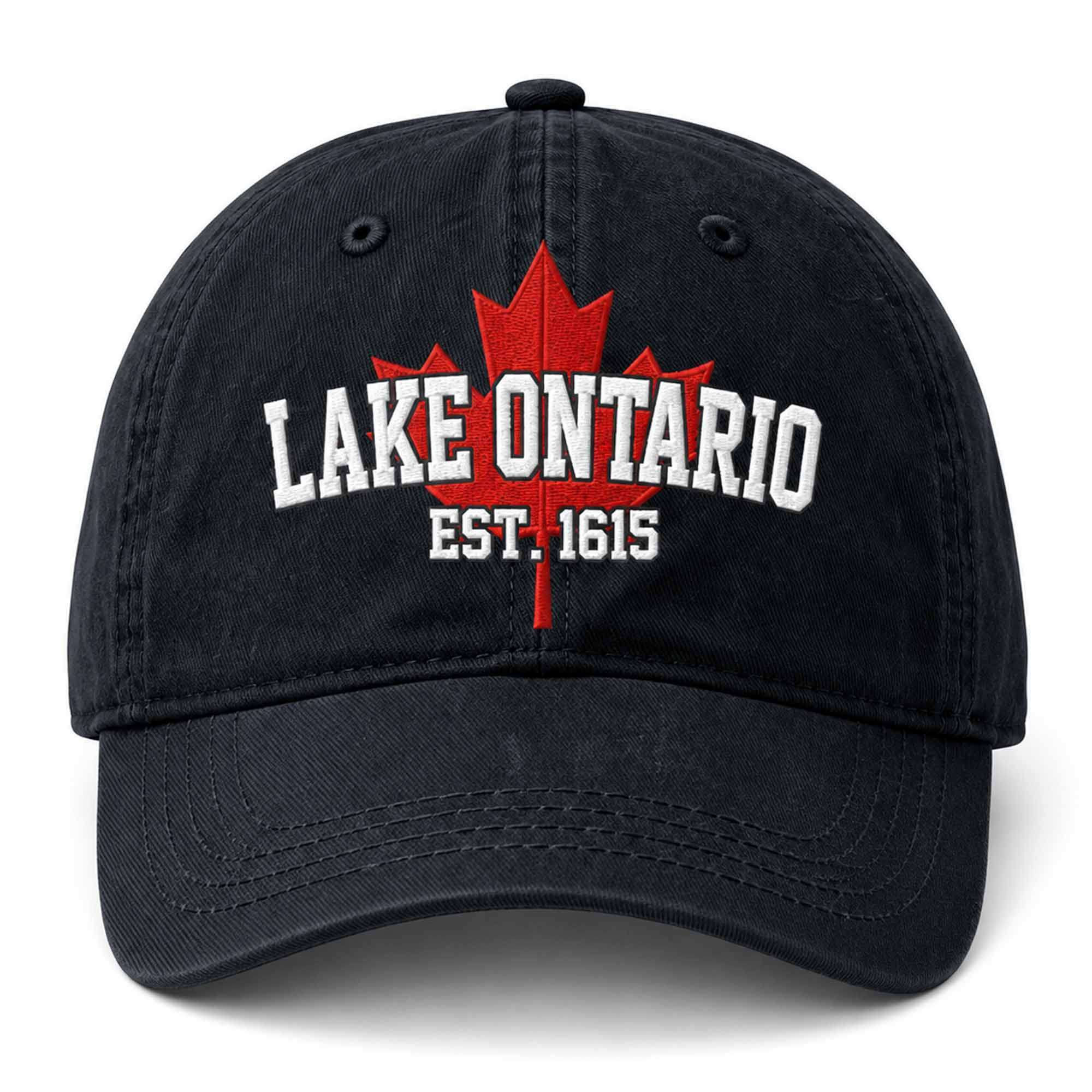Lake Ontario Est 1615 Canada Hat Embroidered Great Lakes Cap Gift For Friends Lake Ontario Est 1615 Canada Hat Embroidered Great Lakes Cap Gift For Friends
