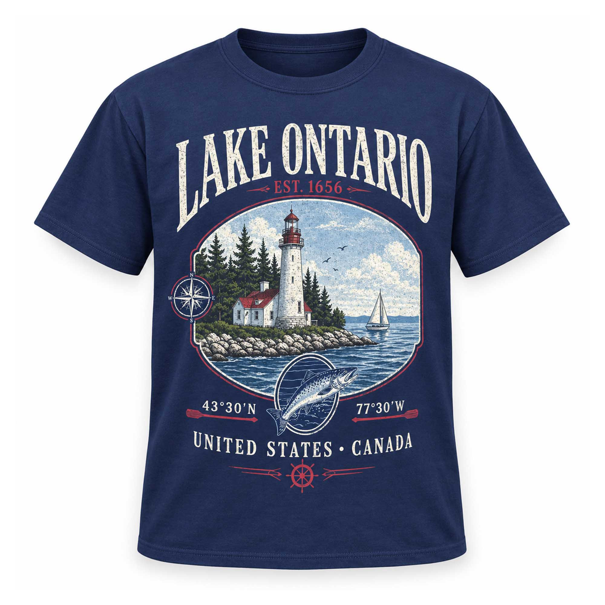 Lake Ontario Est 1656 United States Canada Shirt Great Lakes T-Shirt Gifts For Natural Lovers Lake Ontario Est 1656 United States Canada Shirt Great Lakes T-Shirt Gifts For Natural Lovers