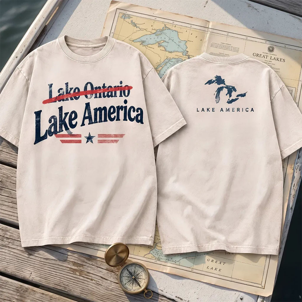 Lake Ontario Lake America Great Lakes Vintage Graphic T-Shirt Trump Shirt Gift Ideas