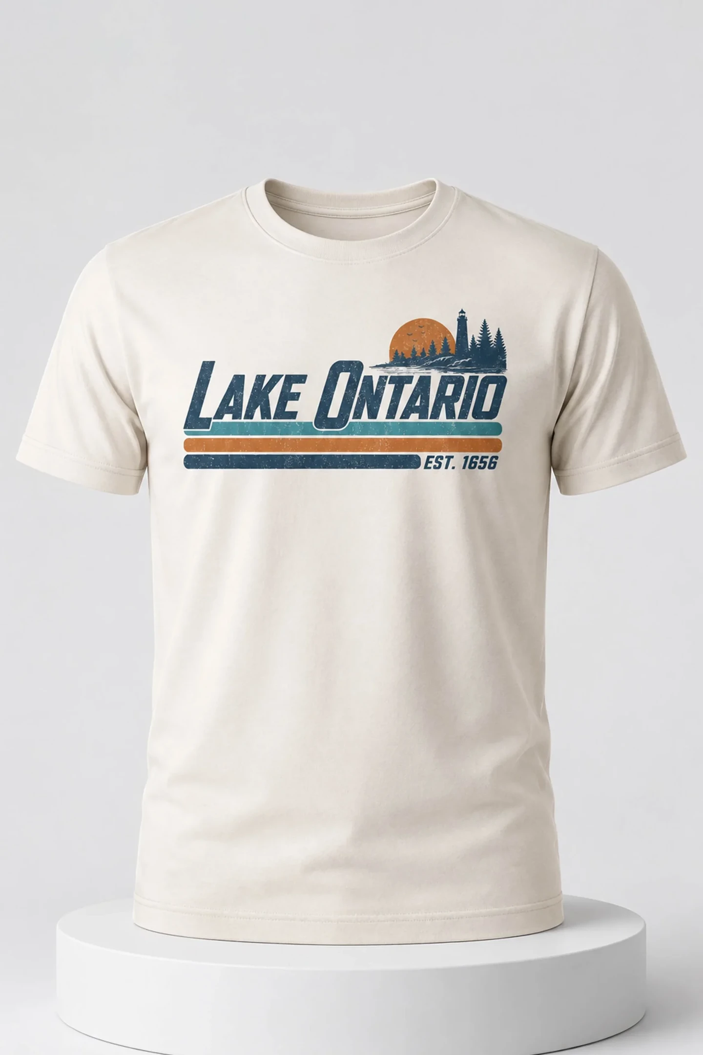 Lake Ontario Retro Stripe T-Shirt Lake Ontario Retro Stripe T-Shirt