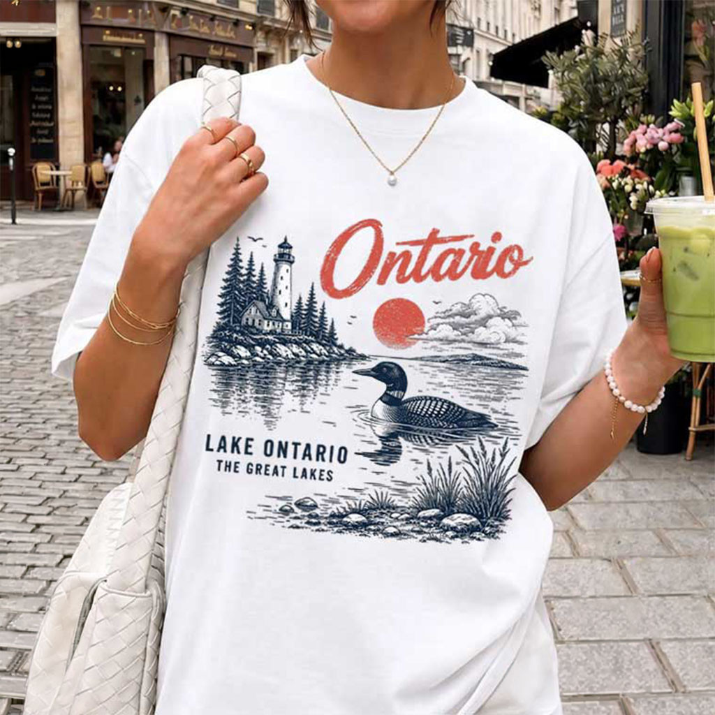 Lake Ontario Shirt Loon Vintage Great Lakes Lighthouse T-Shirt Political Apparel Fan Gifts