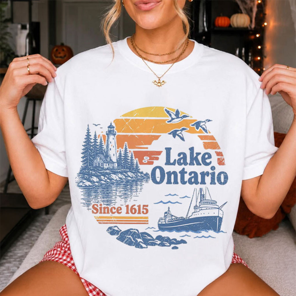Lake Ontario Shirt Vintage Great Lakes Freighter Ship Vacation T-Shirt FDT Merch Fan Gifts