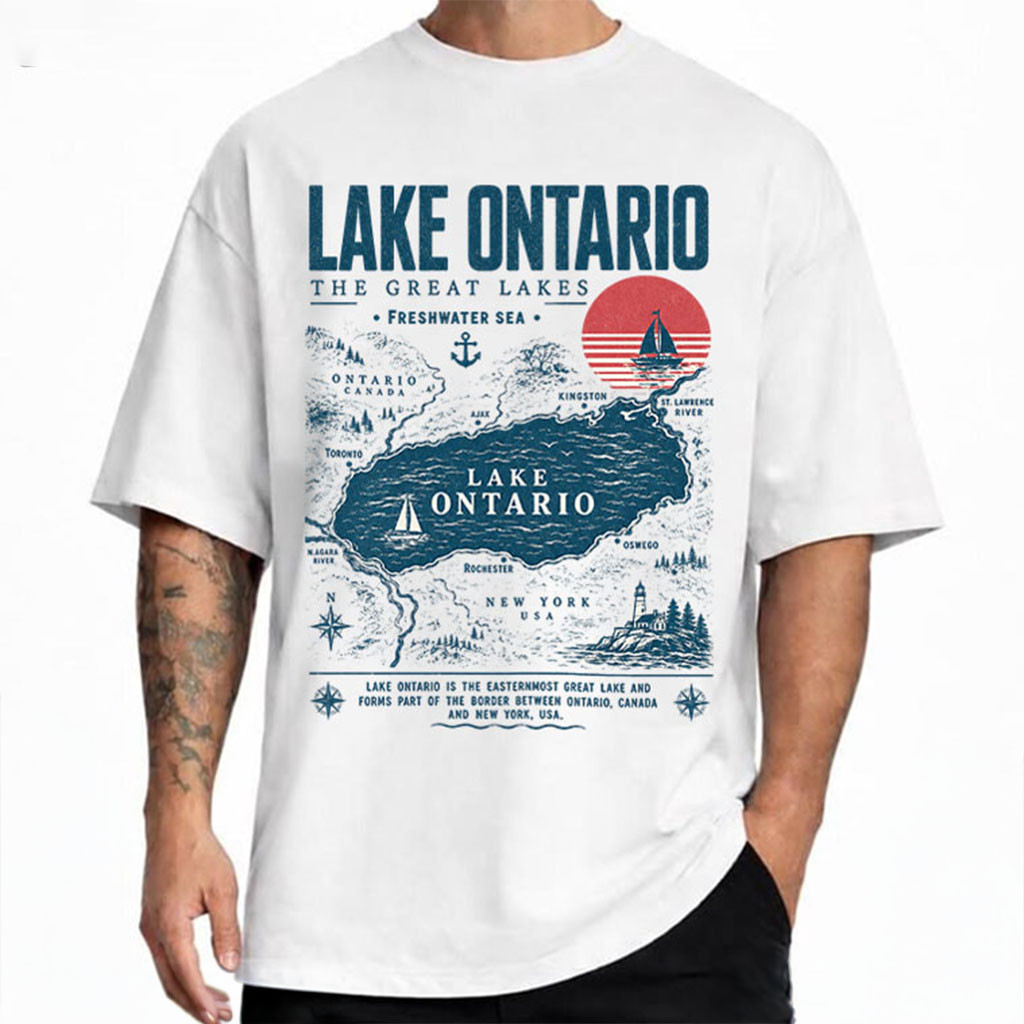Lake Ontario The Great Lakes Resist Canada Patriotic T-Shirt FDT Shirt Gifts For Fan