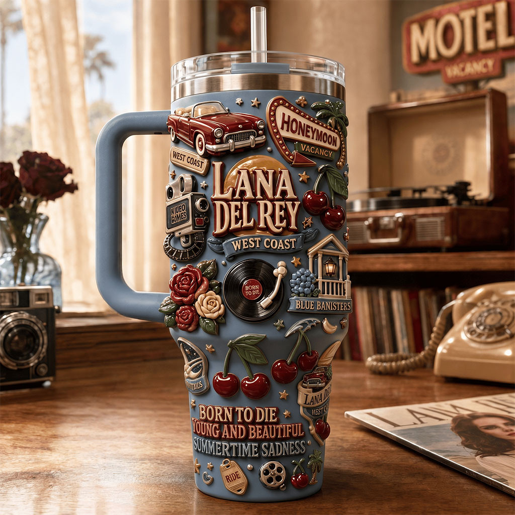 Lana Del Rey West Coast Tumbler Born To Die Young And Beautiful Cip Lana Del Rey Merch