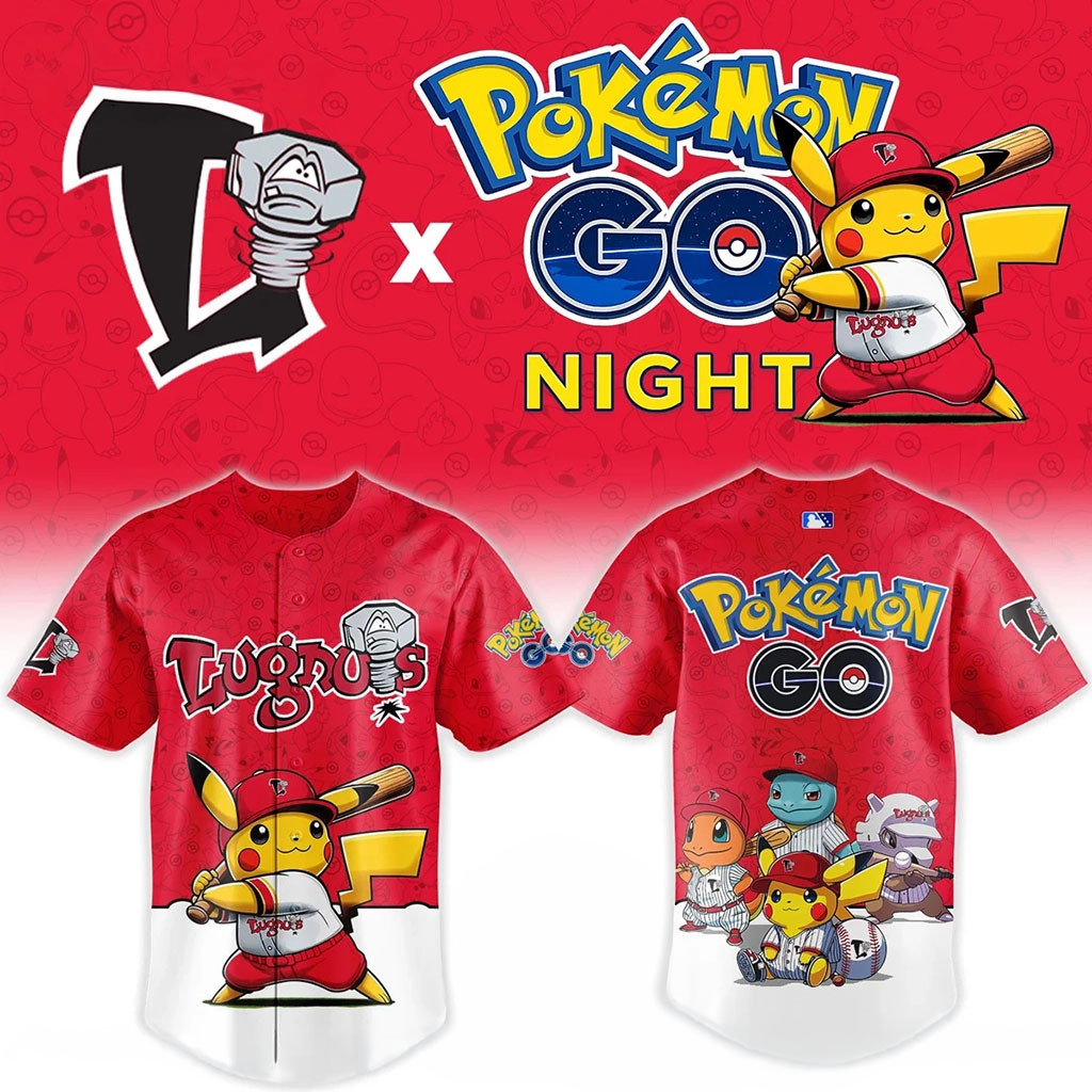 Lansing Lugnuts x Pokemon Go Night Game Baseball Jersey Lugnuts Merch Gifts For Fans