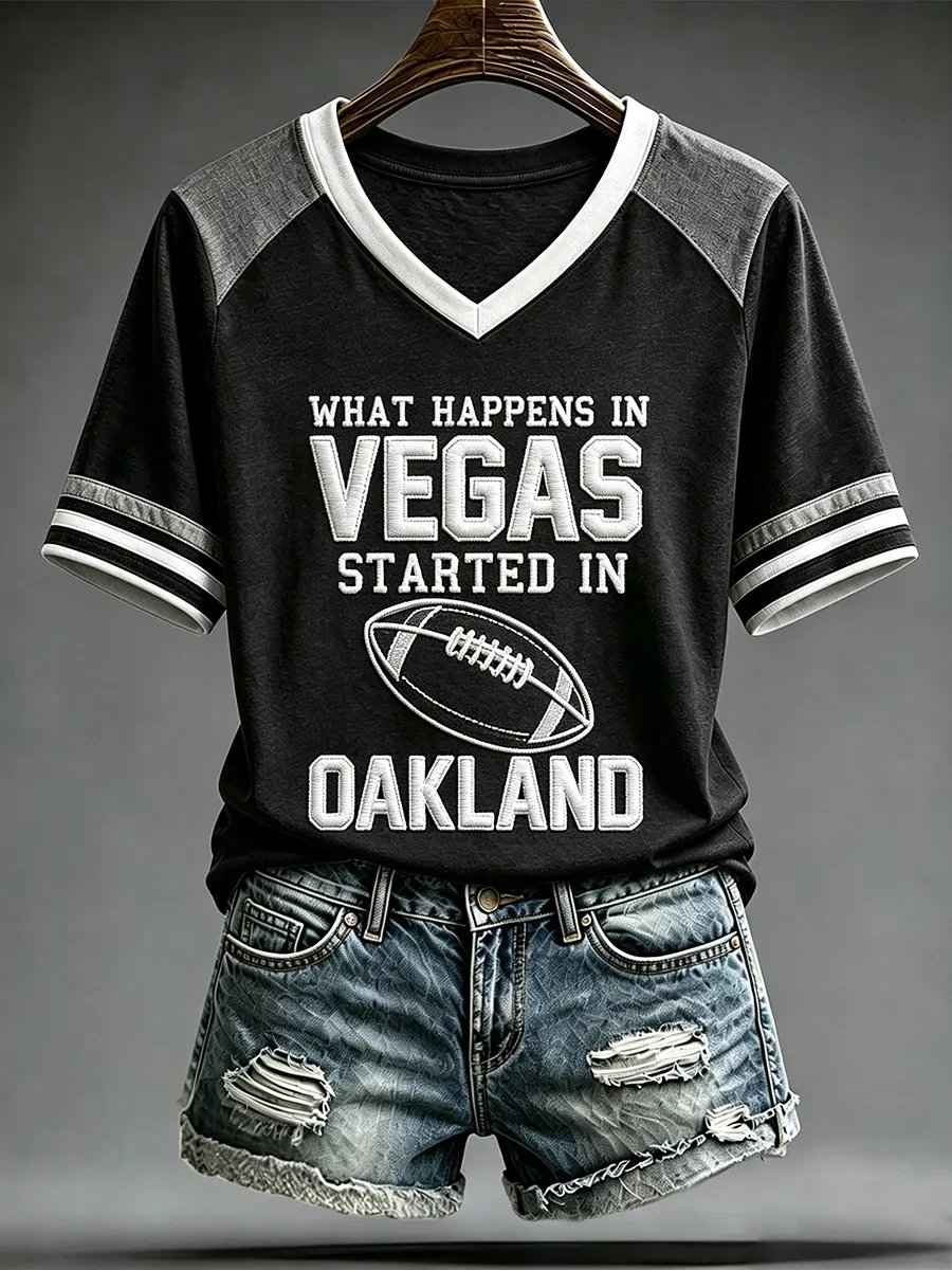 Las Vegas Raiders Football V-Neck T-Shirt Las Vegas Game Day Tailgate Party Shirt Raiders Merch Las Vegas Raiders Football V-Neck T-Shirt Las Vegas Game Day Tailgate Party Shirt Raiders Merch