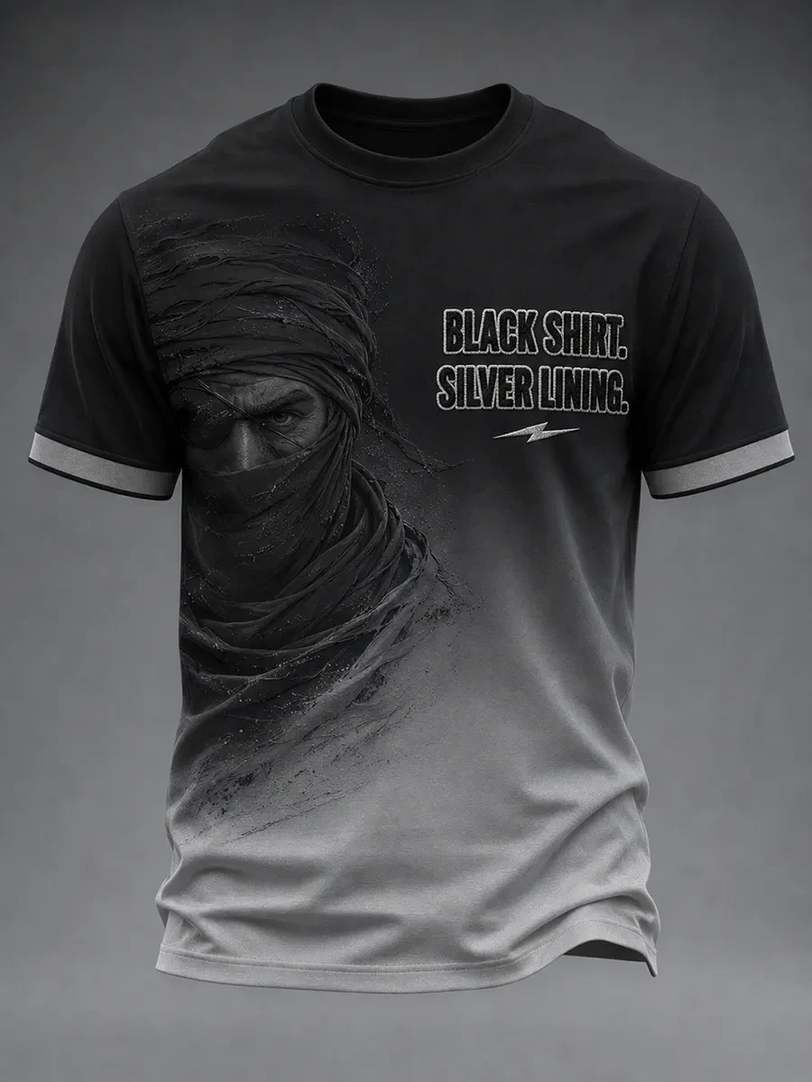 Las Vegas Raiders Merch Black Shirt Silver Lining T-Shirt Las Vegas Football Apparel Fan Gift