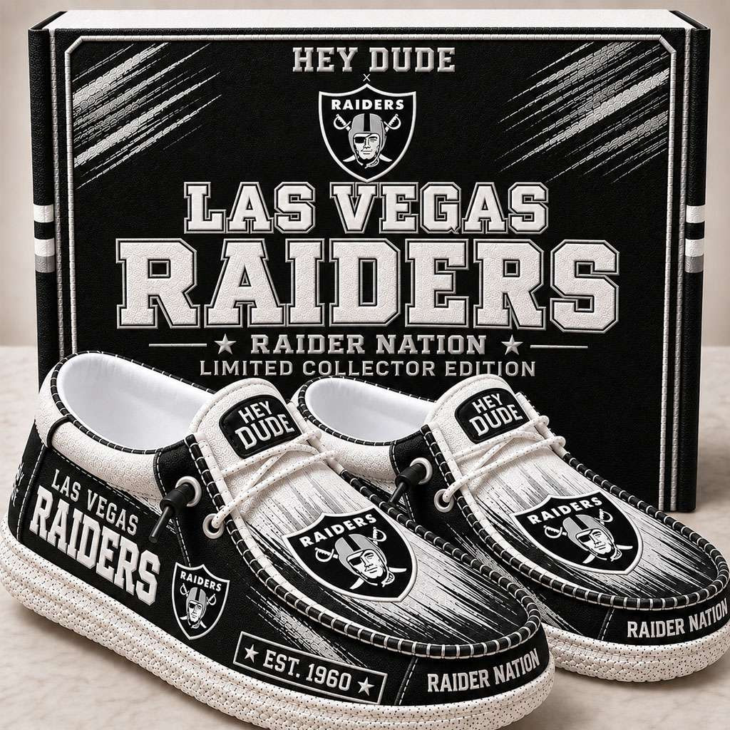 Las Vegas Raiders Merch Est 1960 Raider Nation Slip-On Loafers Gifts For Football Fan