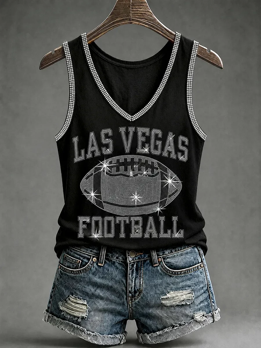 Las Vegas Raiders Merch Game Day Las Vegas Football V-Neck Tank Gifts For Football Fan