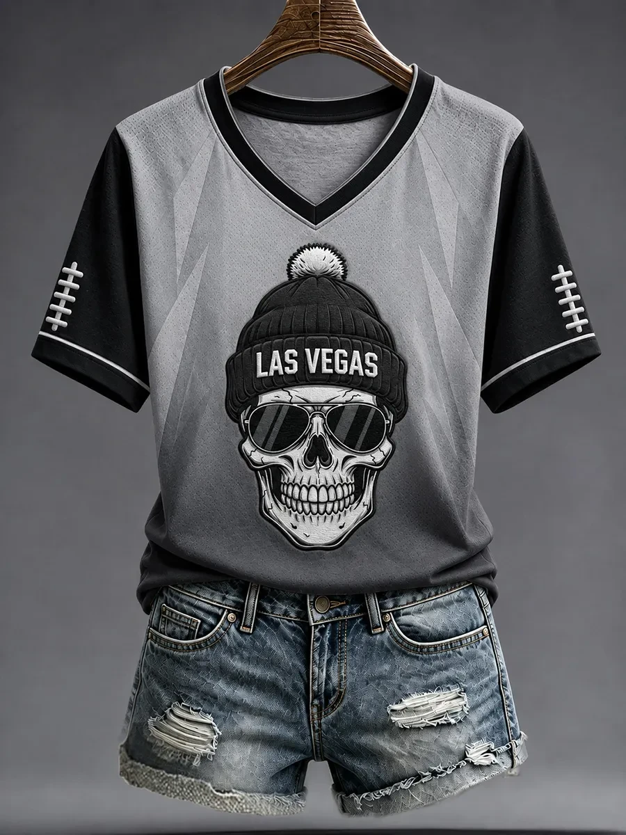 Las Vegas Raiders Merch Las Vegas Football Game Day V-Neck Shirt Tailgate Fan Gift Las Vegas Raiders Merch Las Vegas Football Game Day V-Neck Shirt Tailgate Fan Gift