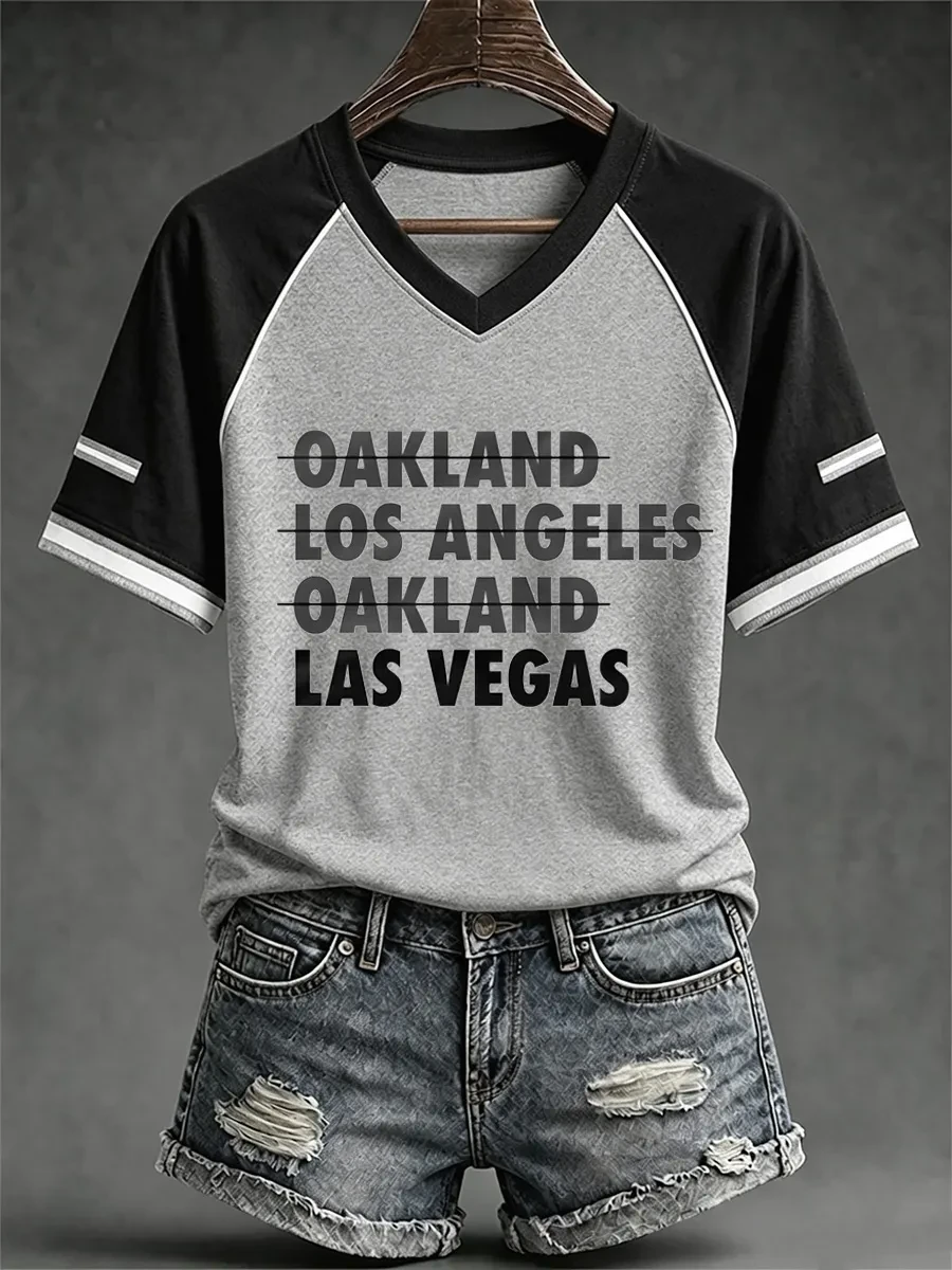 Las Vegas Raiders Merch Las Vegas Football V-Neck Shirt Tailgate Game Day Gift