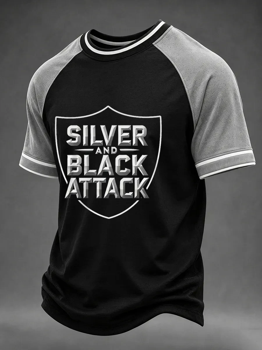 Las Vegas Raiders Merch Silver And Black Attack Las Vegas Football Shirt Game Day Gift