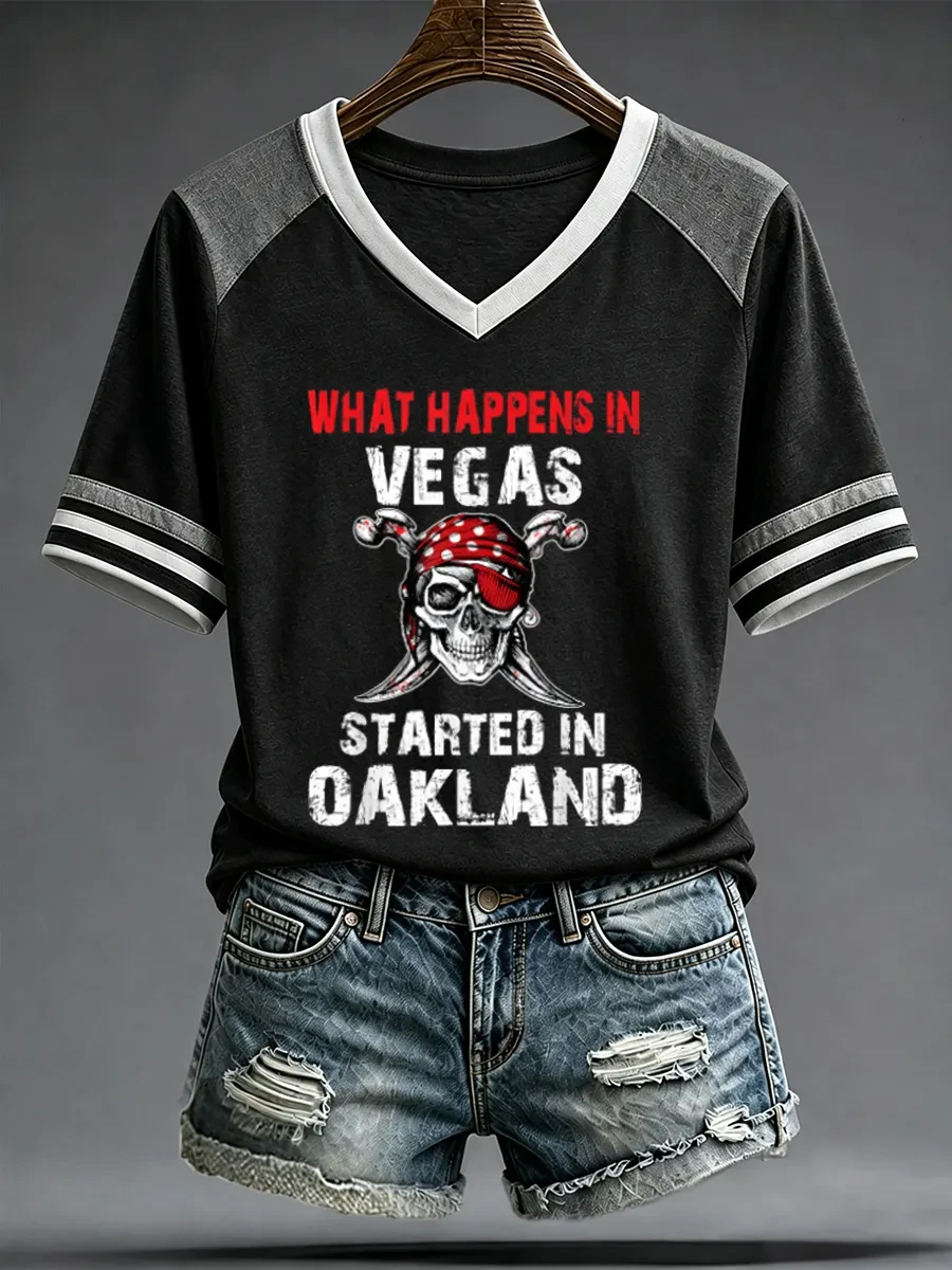 Las Vegas Raiders Merch Sunday Game Day V-Neck T-Shirt Las Vegas Football Fan Outfit