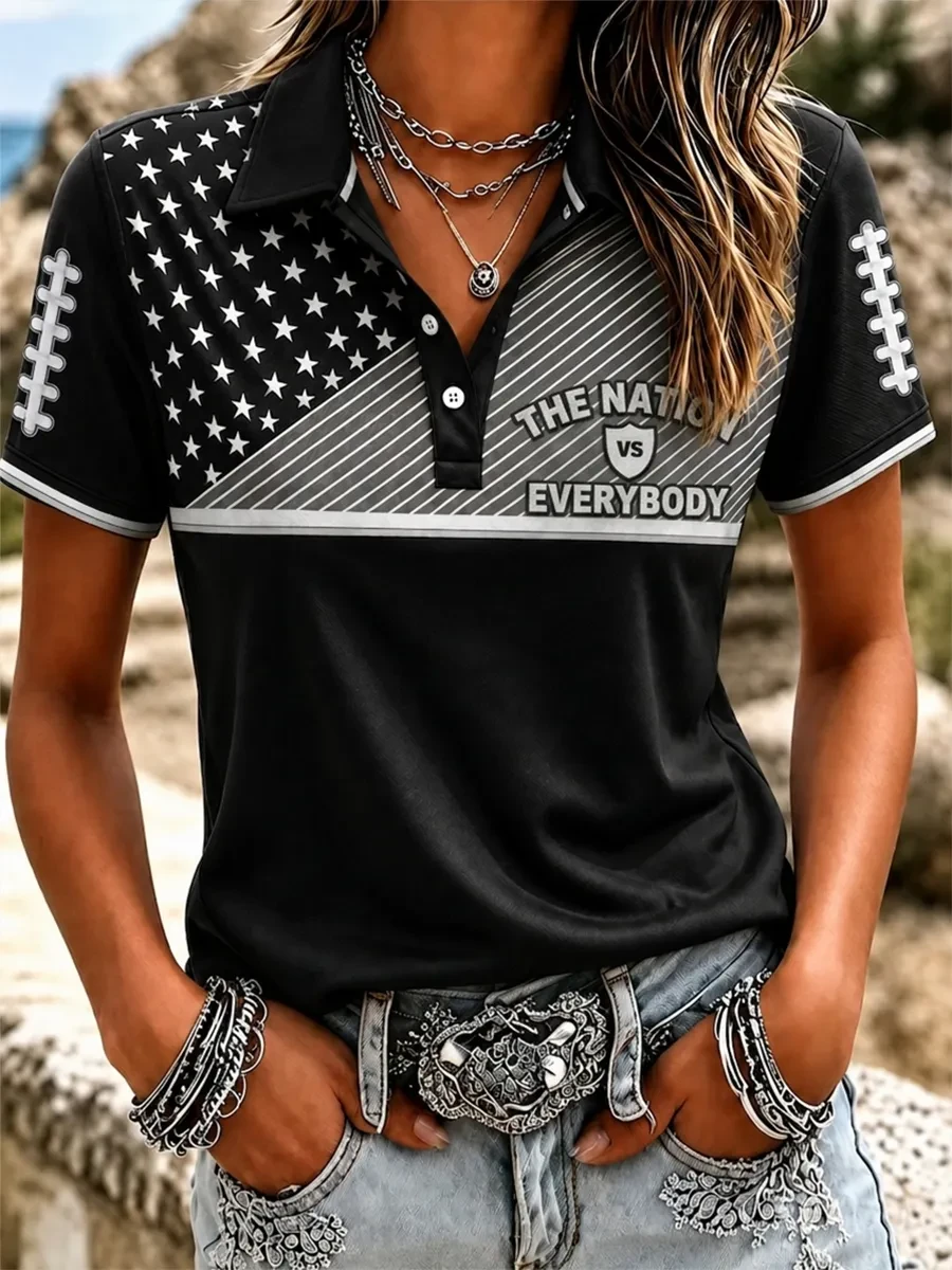 Las Vegas Raiders Merch The Nation Vs Everybody Polo Shirt Game Day Gear Las Vegas Fan Gifts
