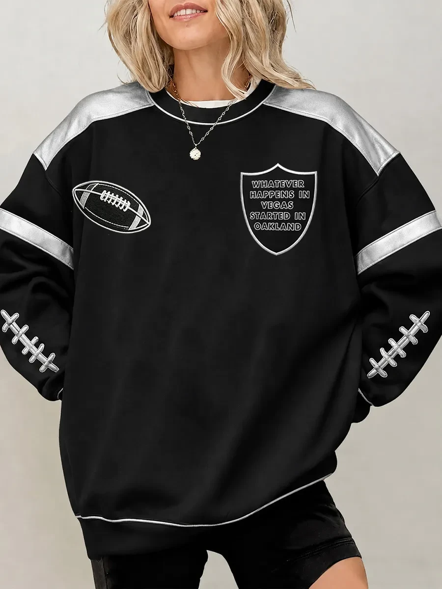Las Vegas Raiders Merch What Happens In Vegas Sweatshirt Best Gifts For Football Fans