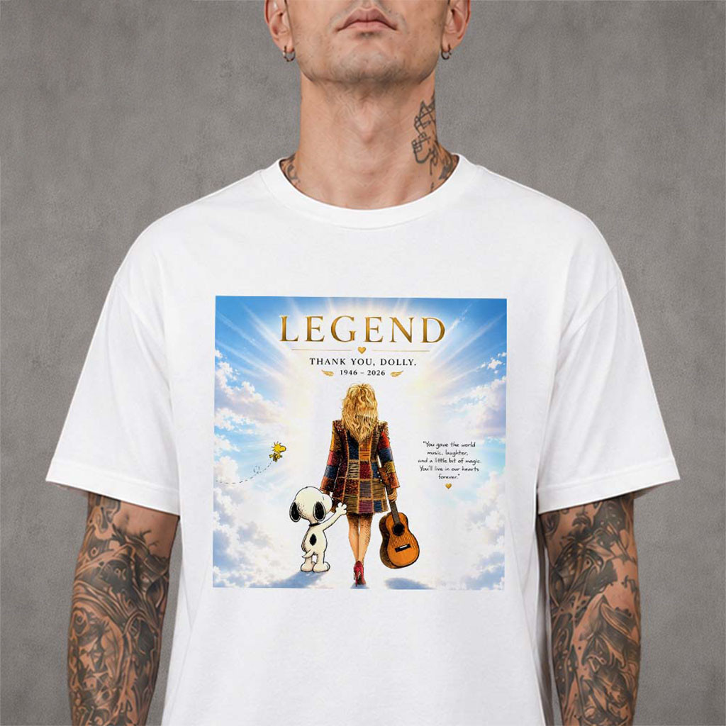 Legend Thank You Dolly Parton Snoopy Pay Tribute RIP Rest In Peace T-Shirt Dolly Parton Merch