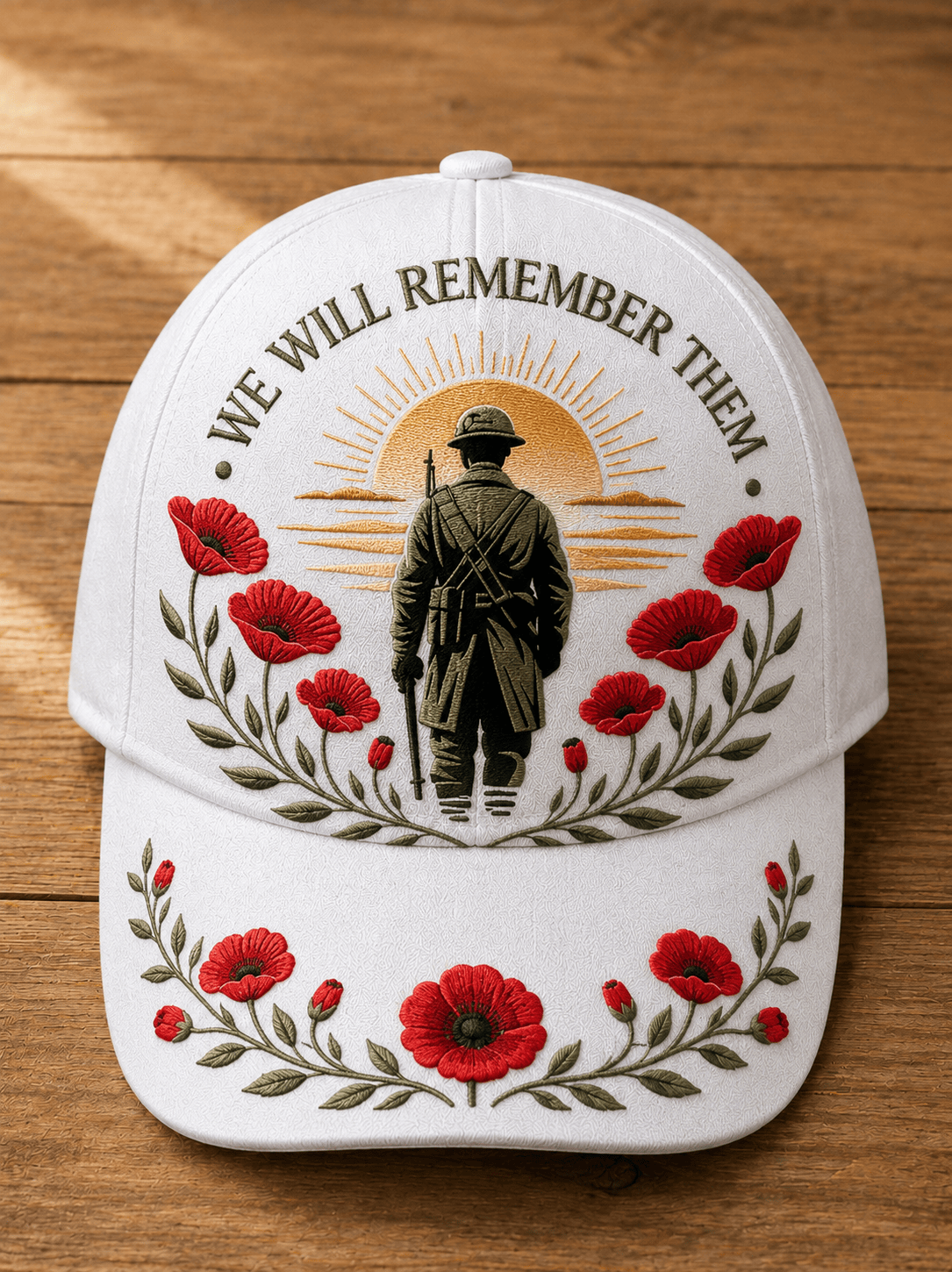 Lest We Forget Hat Poppies We Will Remember Them Hat Memorial Day Gifts For Veteran