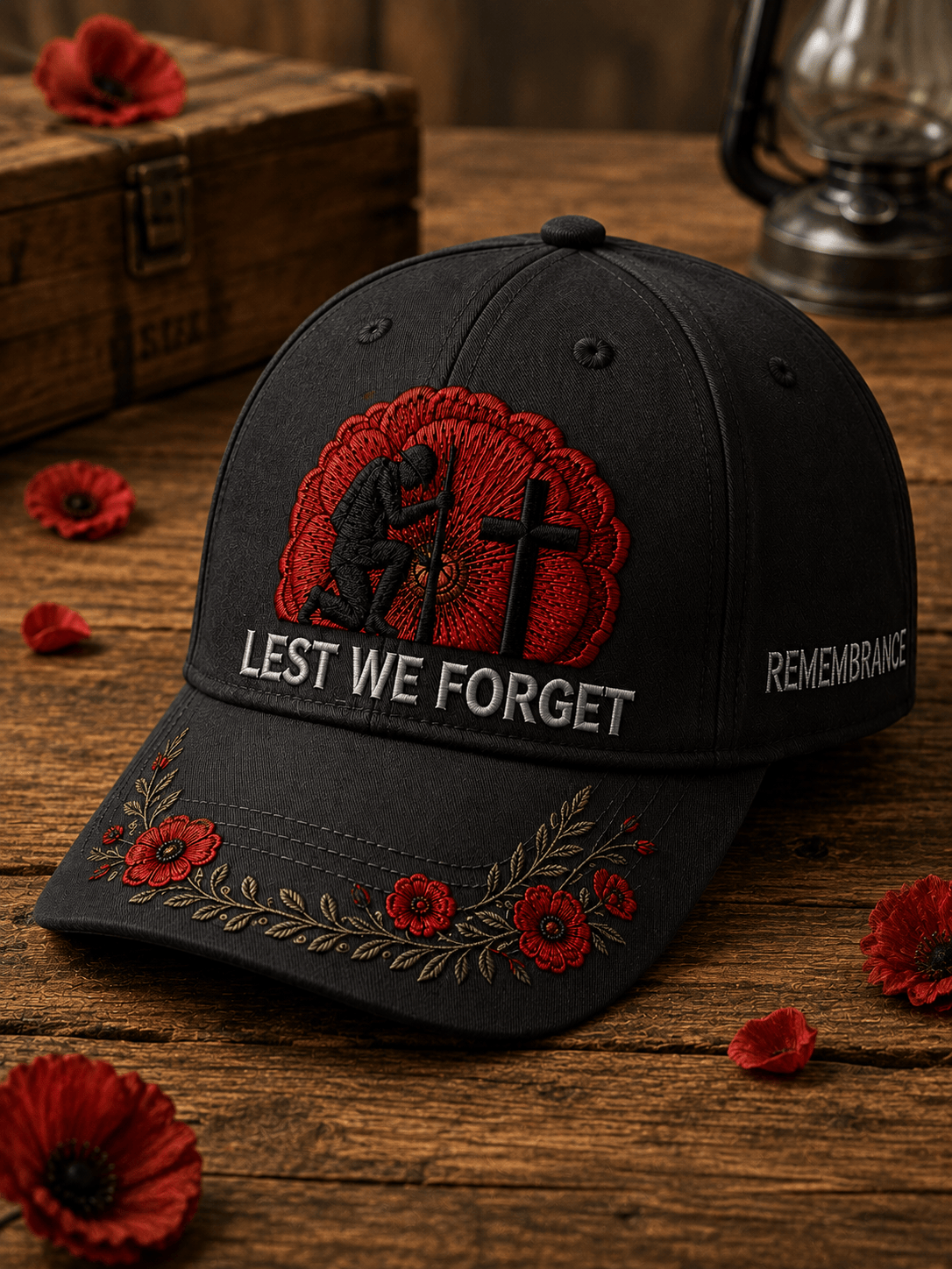 Lest We Forget Hat UK Remembrance Day Merch Military Tribute Gifts Ideas