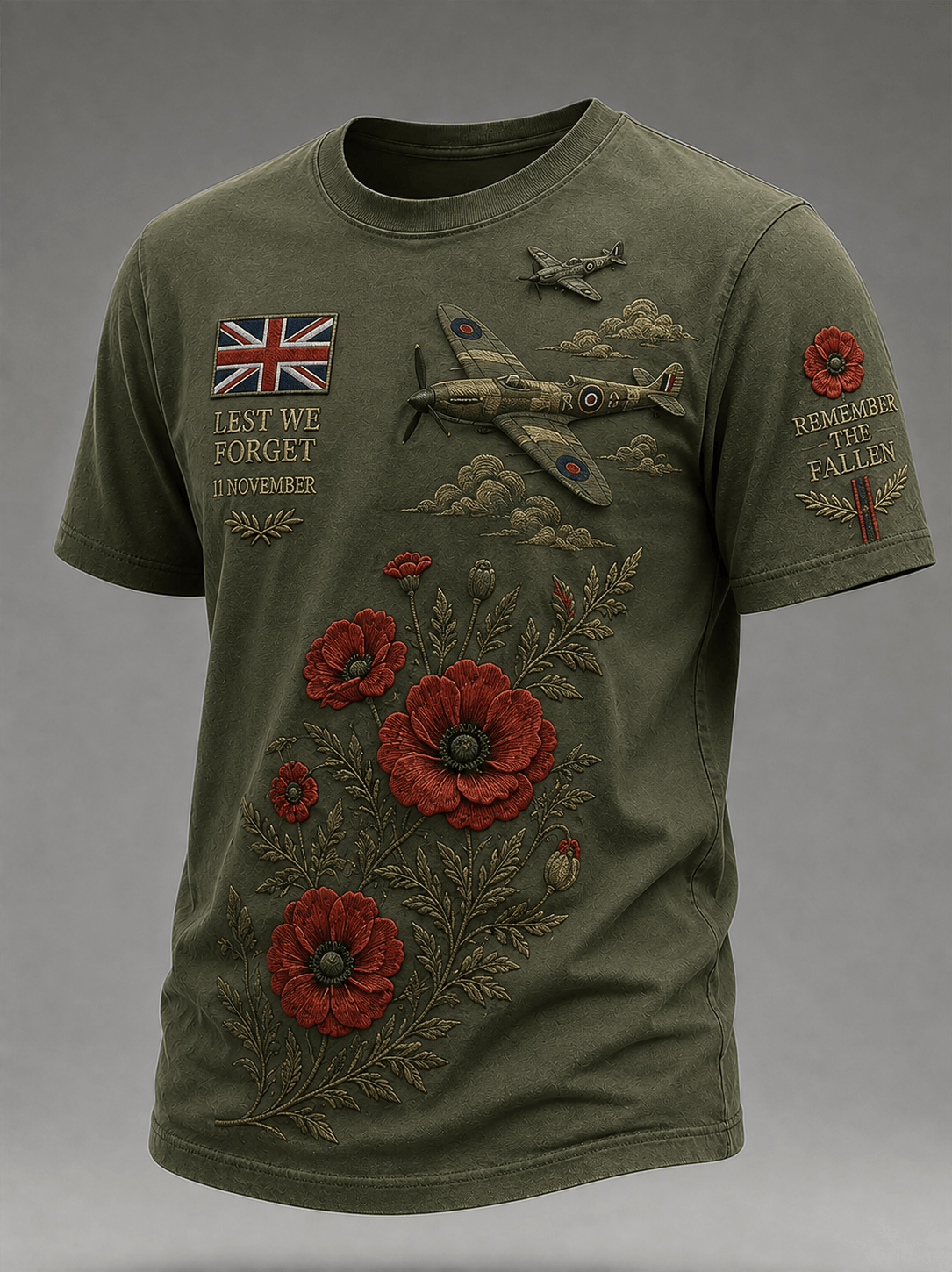 Lest We Forget In November T-Shirt Remember The Fallen Shirt Memorial Day Gifts For Him