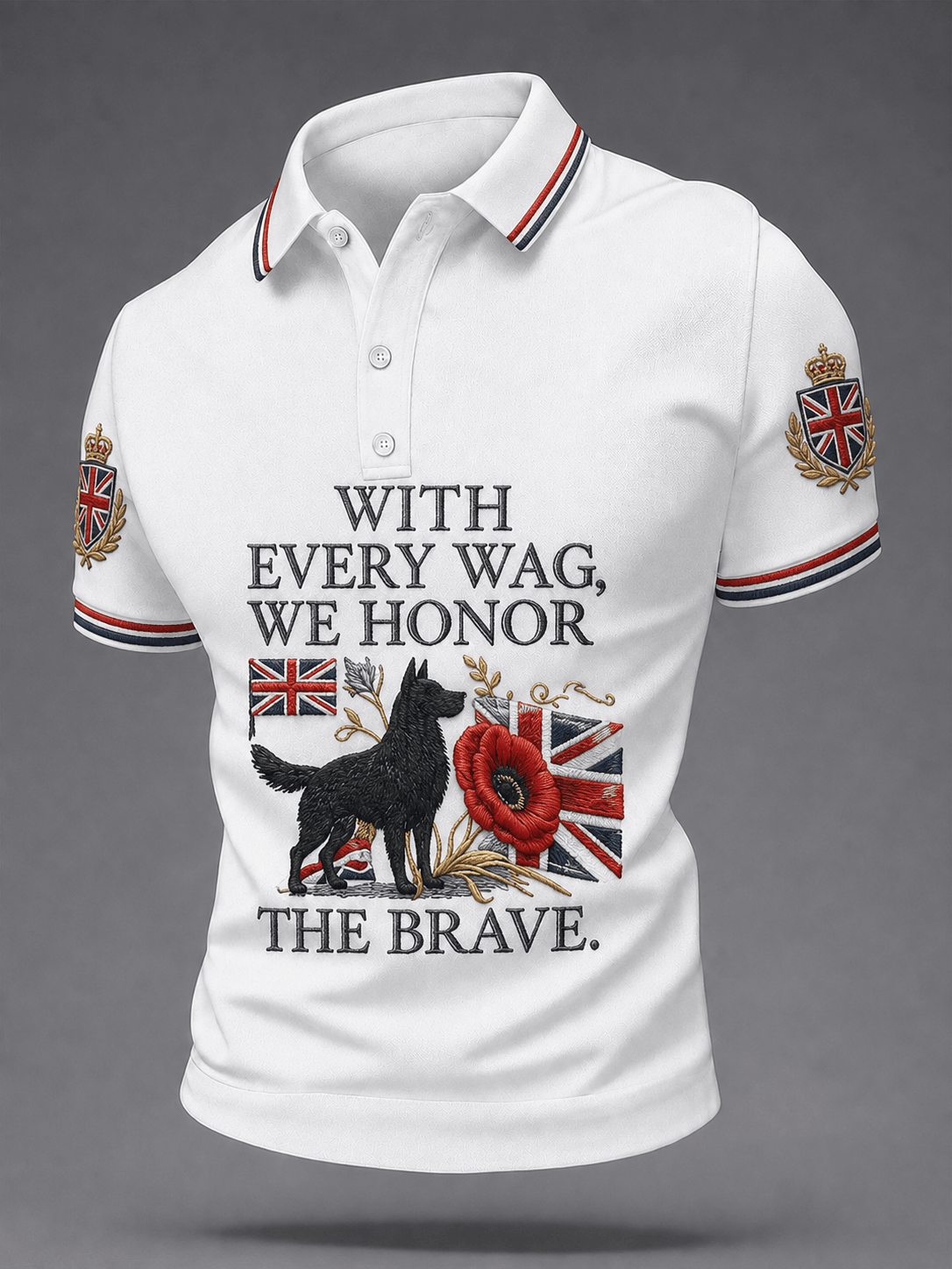 Lest We Forget Polo Shirt With Every Wag We Honor The Brave Shirts Veteran Gifts Lest We Forget Polo Shirt With Every Wag We Honor The Brave Shirts Veteran Gifts