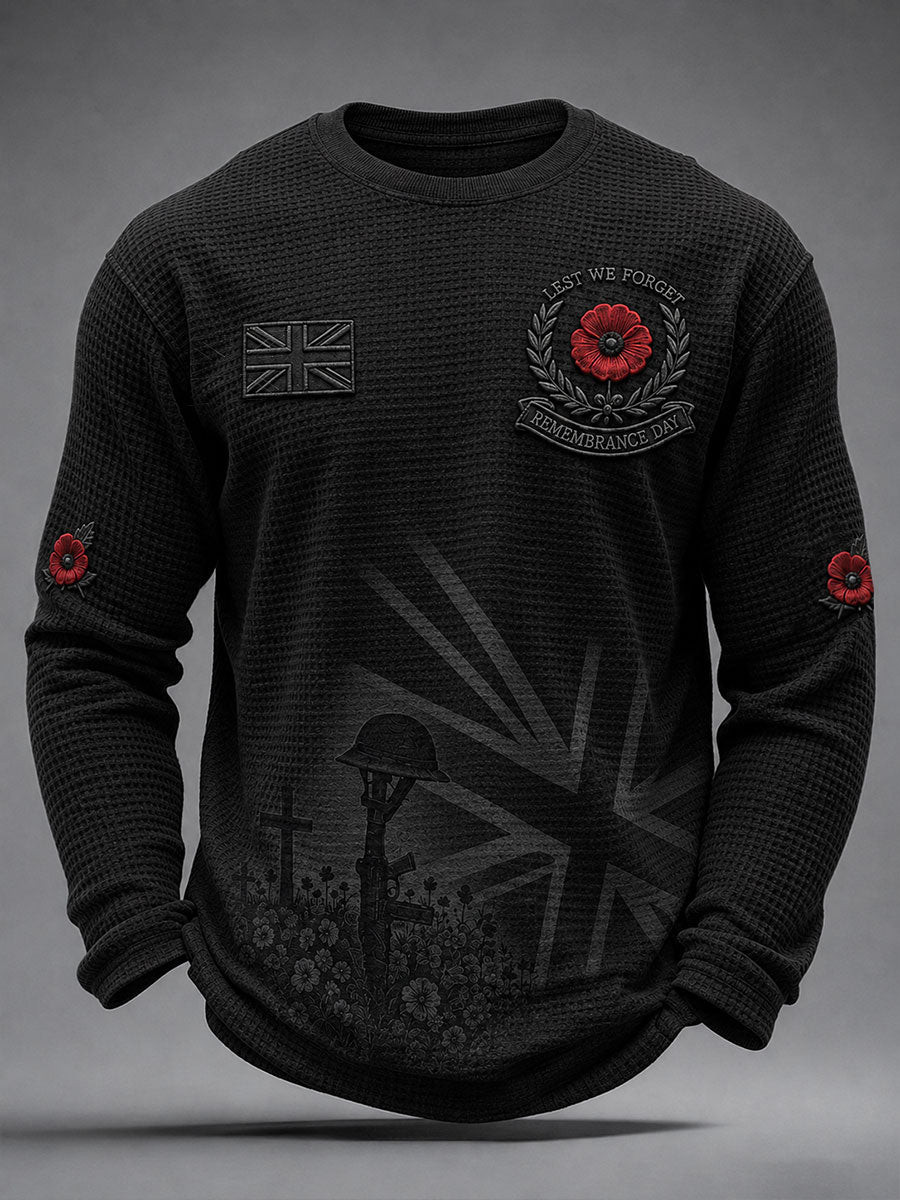 Lest We Forget Remembrance Day Long Sleeve Shirt Black Military Tribute Gifts Ideas