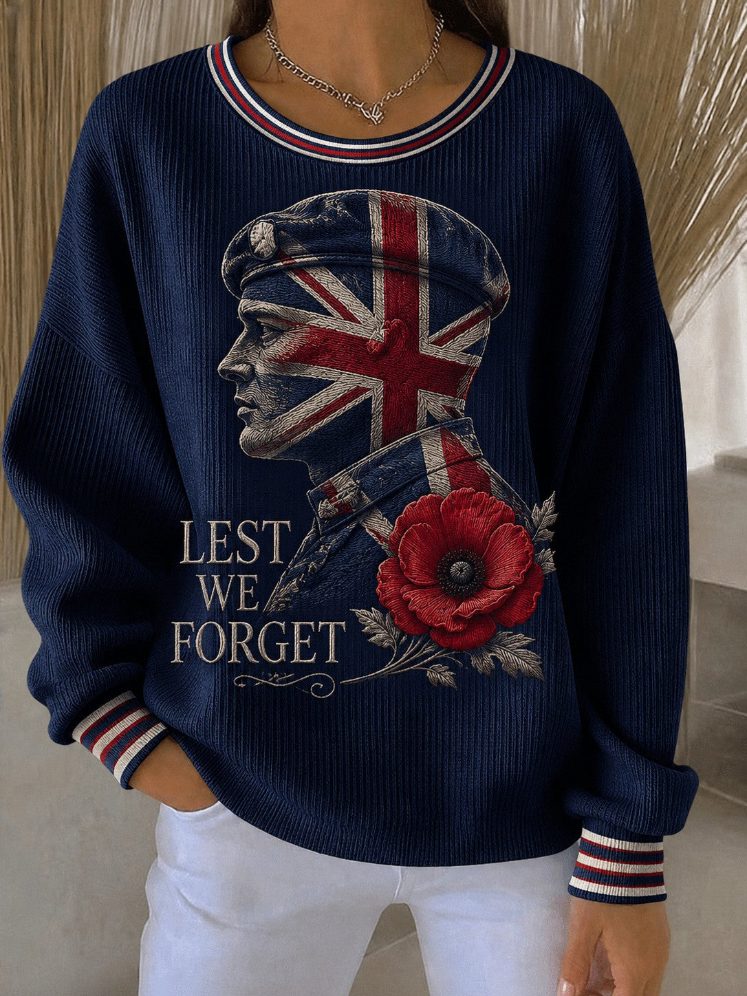 Lest We Forget Sweatshirt UK Remembrance Day Poppy Sweatshirt Memorial Gifts