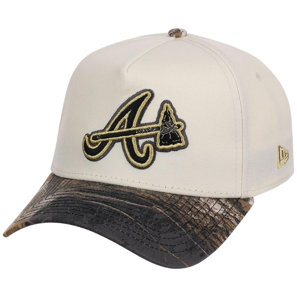 Lids Hat Drop Black Realtree Chrome Collection Merch Atlanta Braves New Era Hat Gift For Fans