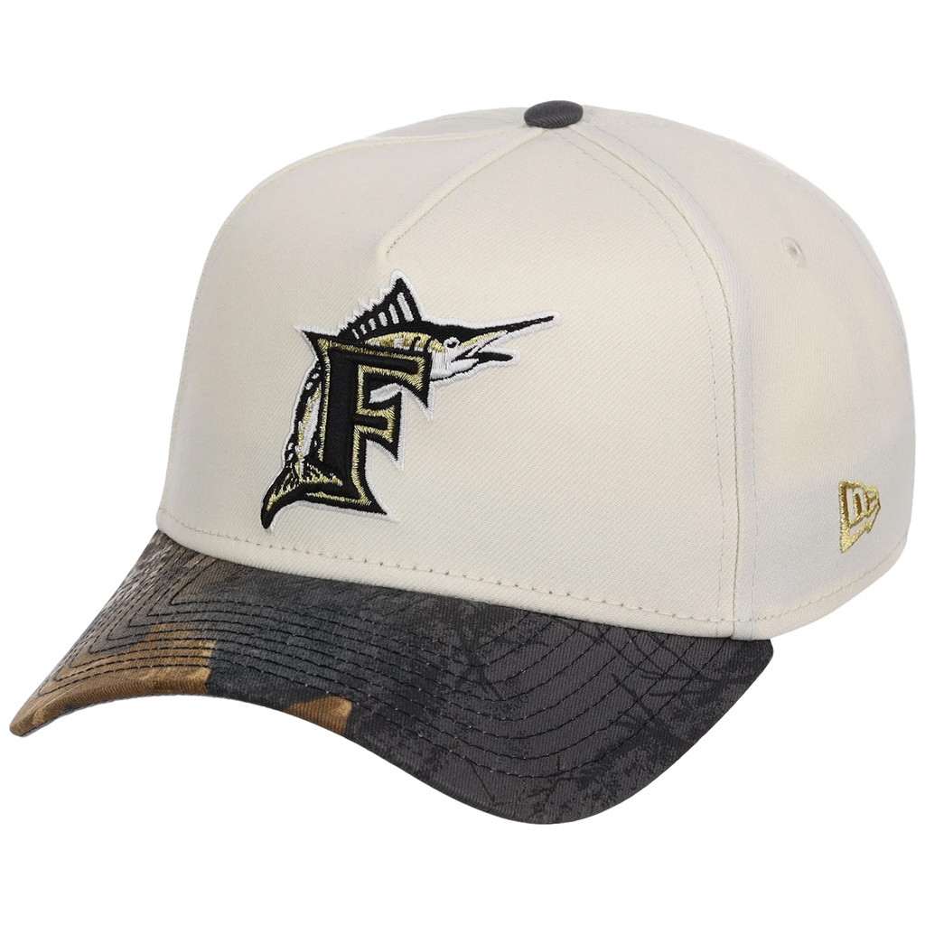 Lids Hat Drop Black Realtree Chrome Collection Merch Florida Marlins New Era Hat Fan Present