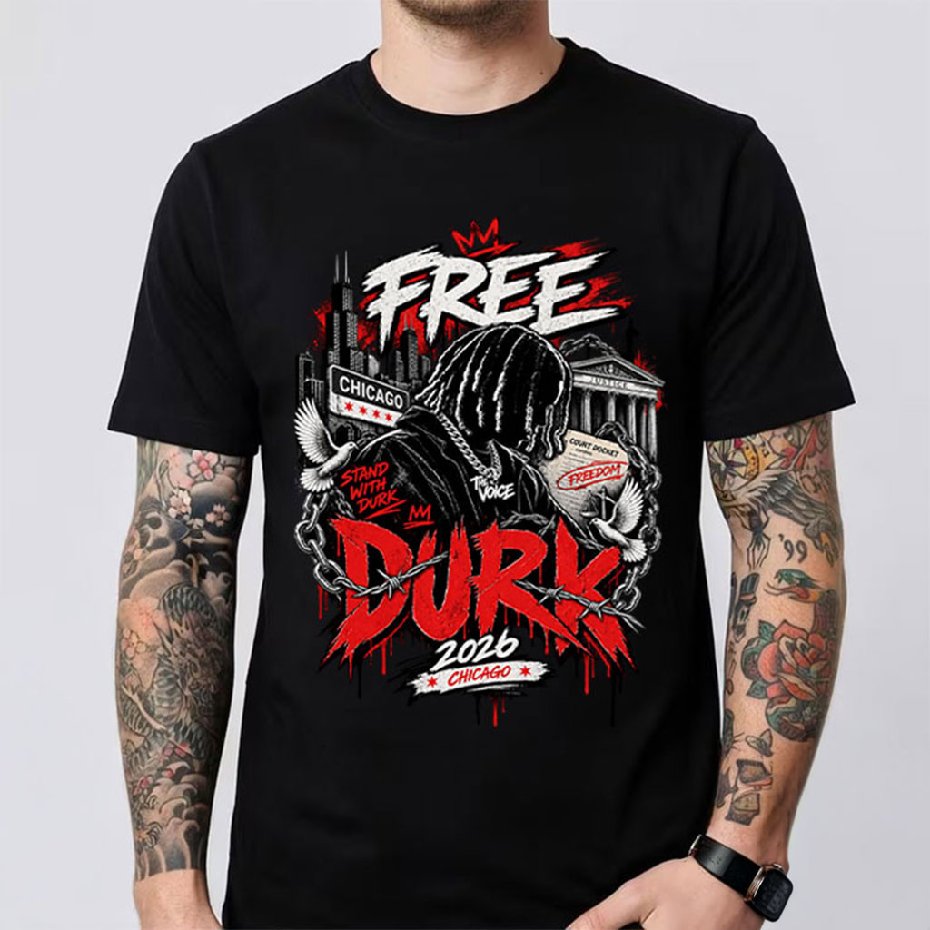 Lil Durk Merch Free Durk T-Shirt Stand With Durk Shirt Gift For Rap Fans Lil Durk Merch Free Durk T-Shirt Stand With Durk Shirt Gift For Rap Fans