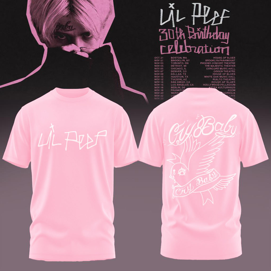 Lil Peep Merch 30th Birthday Celebration 2026 Tour Shirt Cool Gifts For Music Lovers
